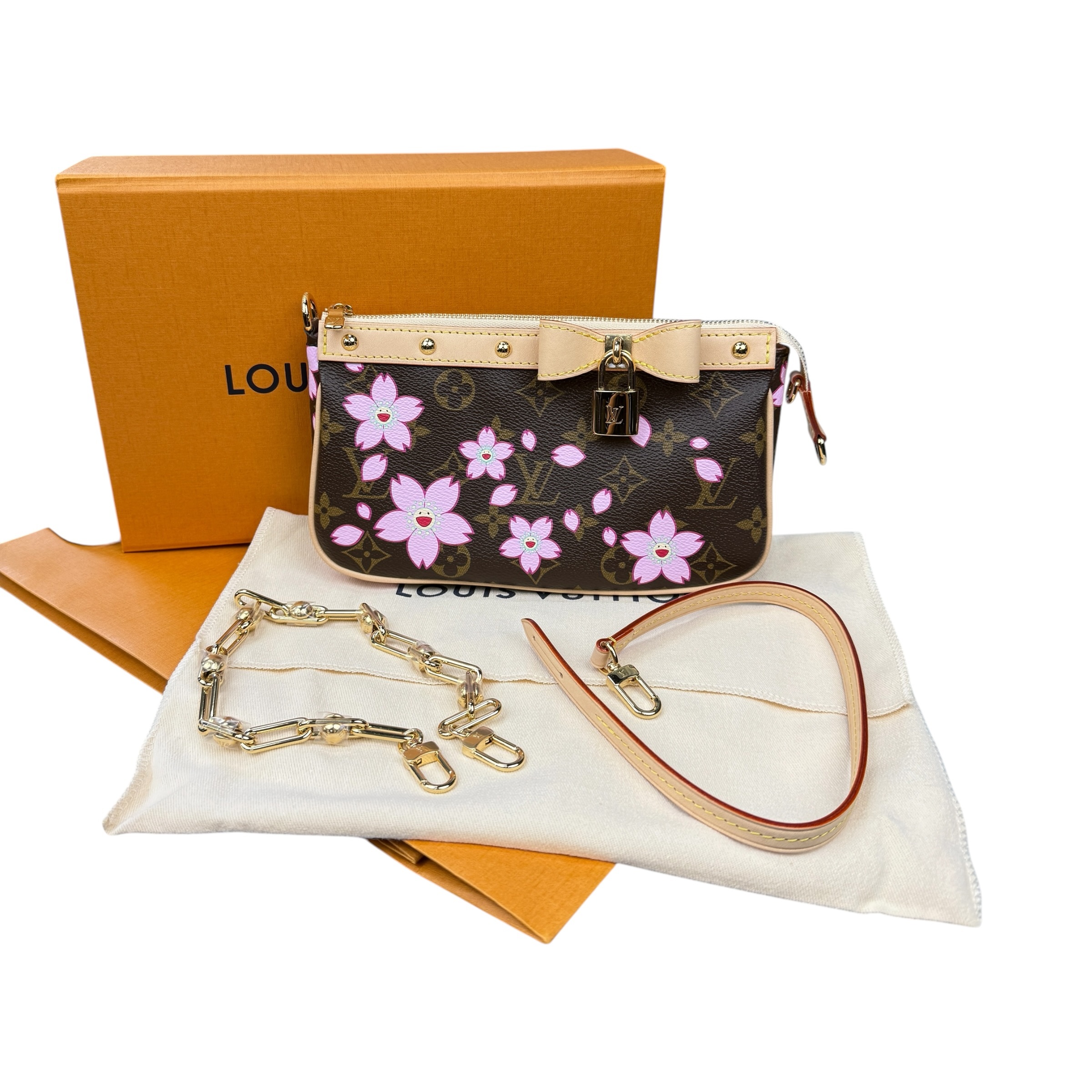 【LOUIS VUITTON × 村上隆】ルイ・ヴィトン  LV × TM  “チェリーブロッサム” ポシェット・アクセソワール