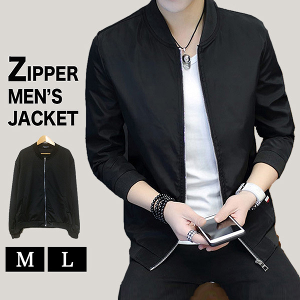 ジャケット ブルゾン メンズ メンズジャケット メンズブルゾン シンプル ブラック Seiren2