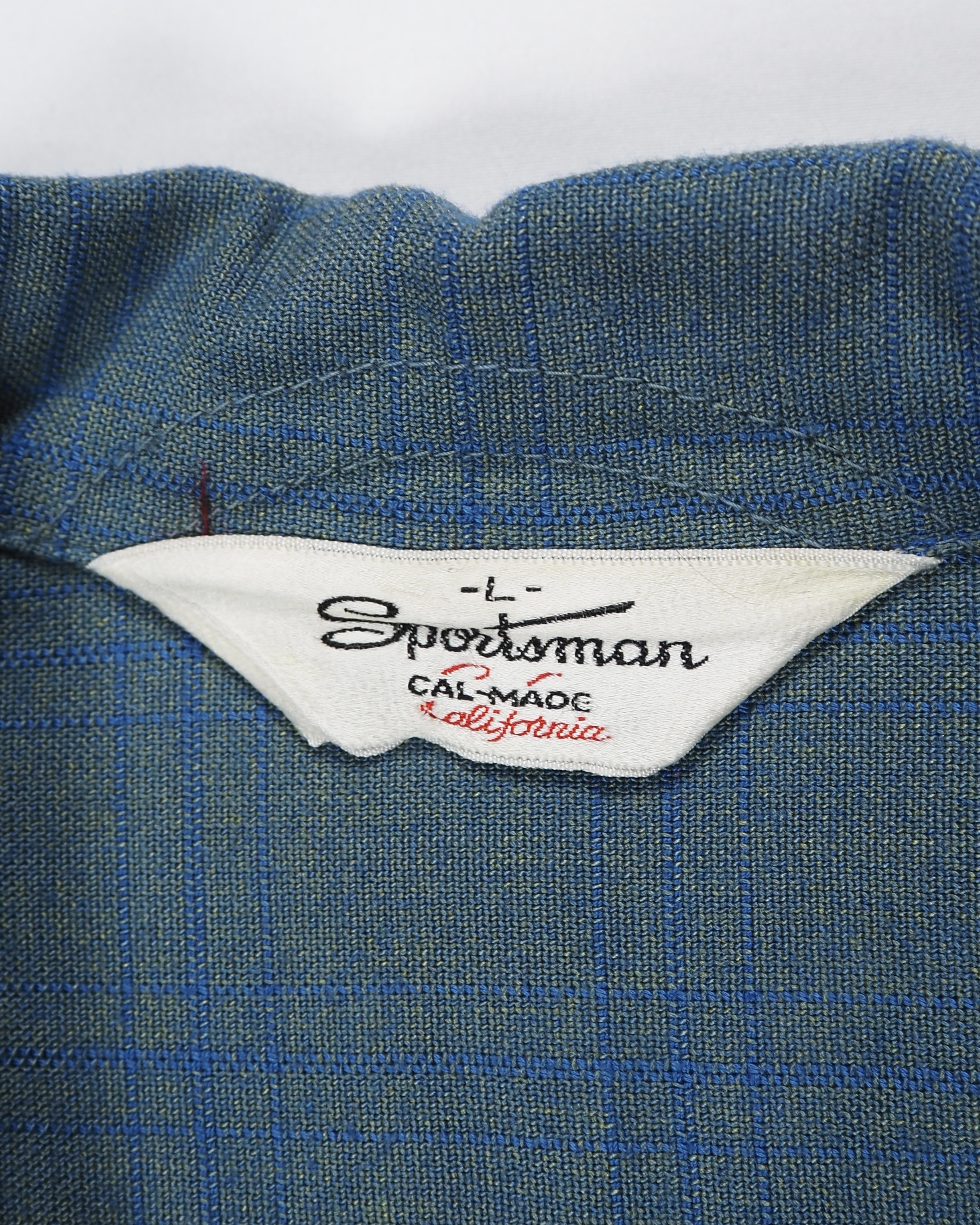 50’s Sportsman レーヨンシャツ ブルー Lサイズ の画像 6