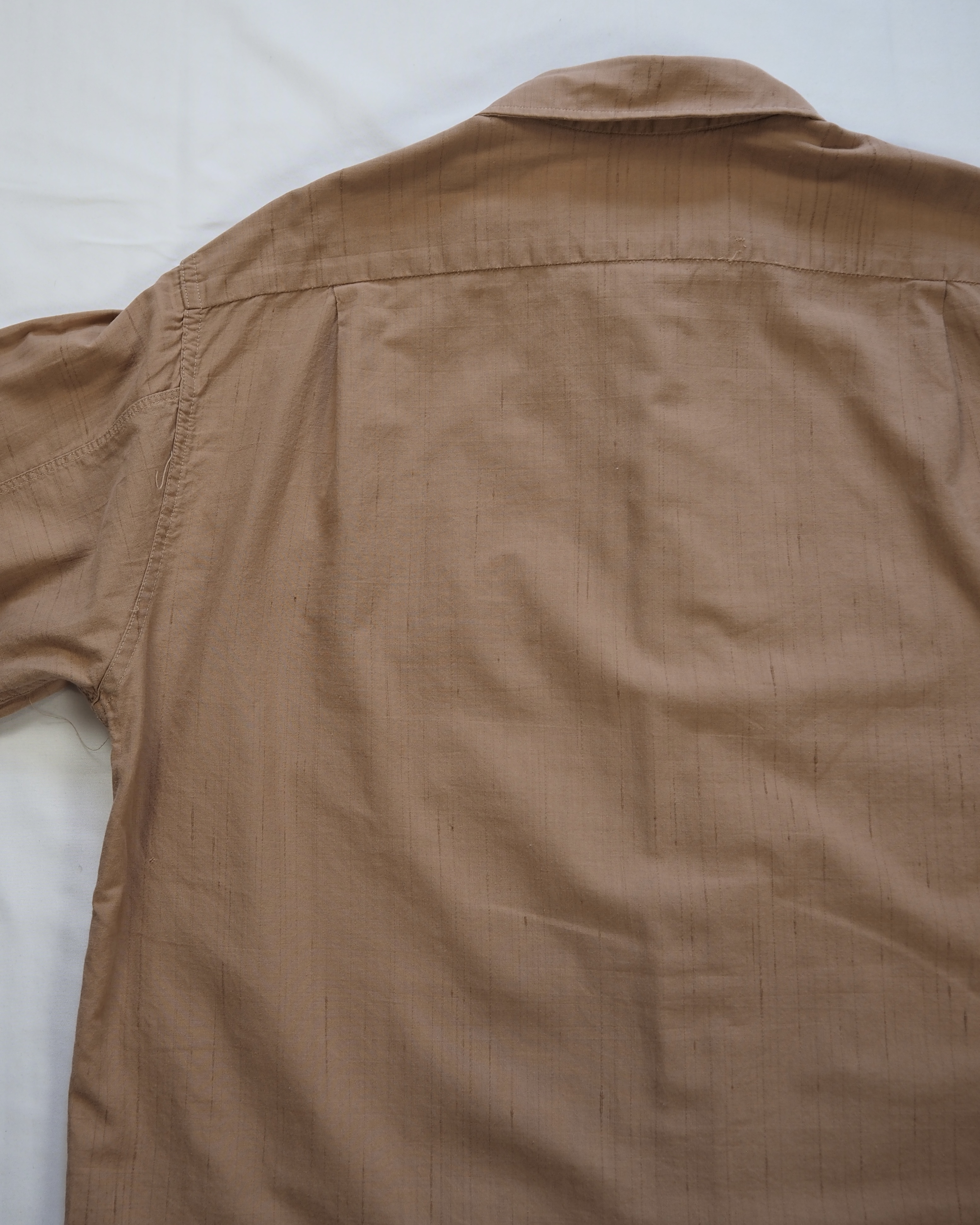 【5/6(水) 20:00入荷】60’s Van Heusen コットンシャツ Lサイズ ブラウン の画像 14