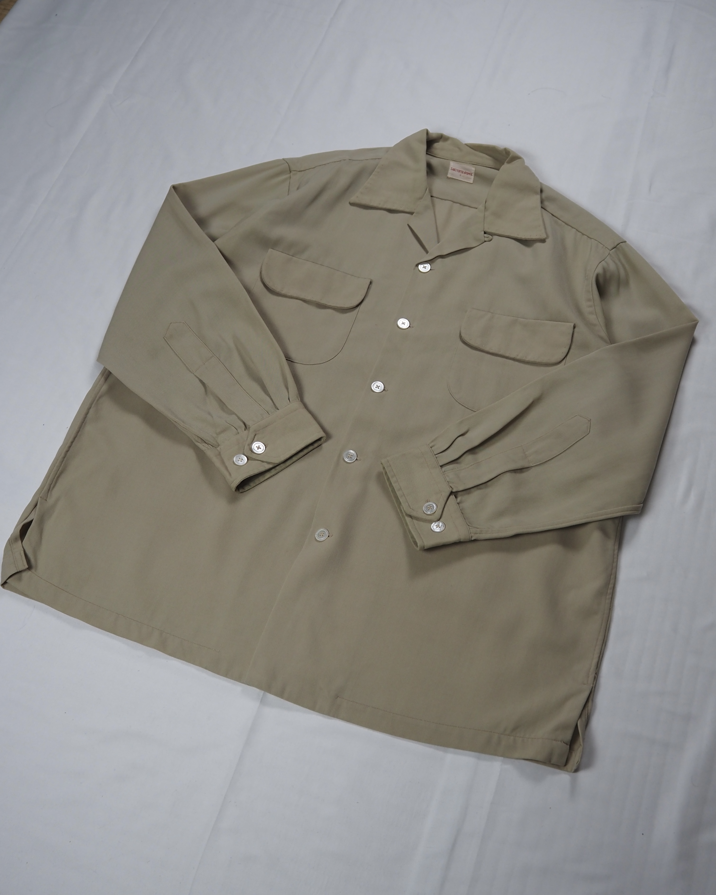 50’s SAKS FIFTH AVENUE ウールシャツ ベージュ の画像 5