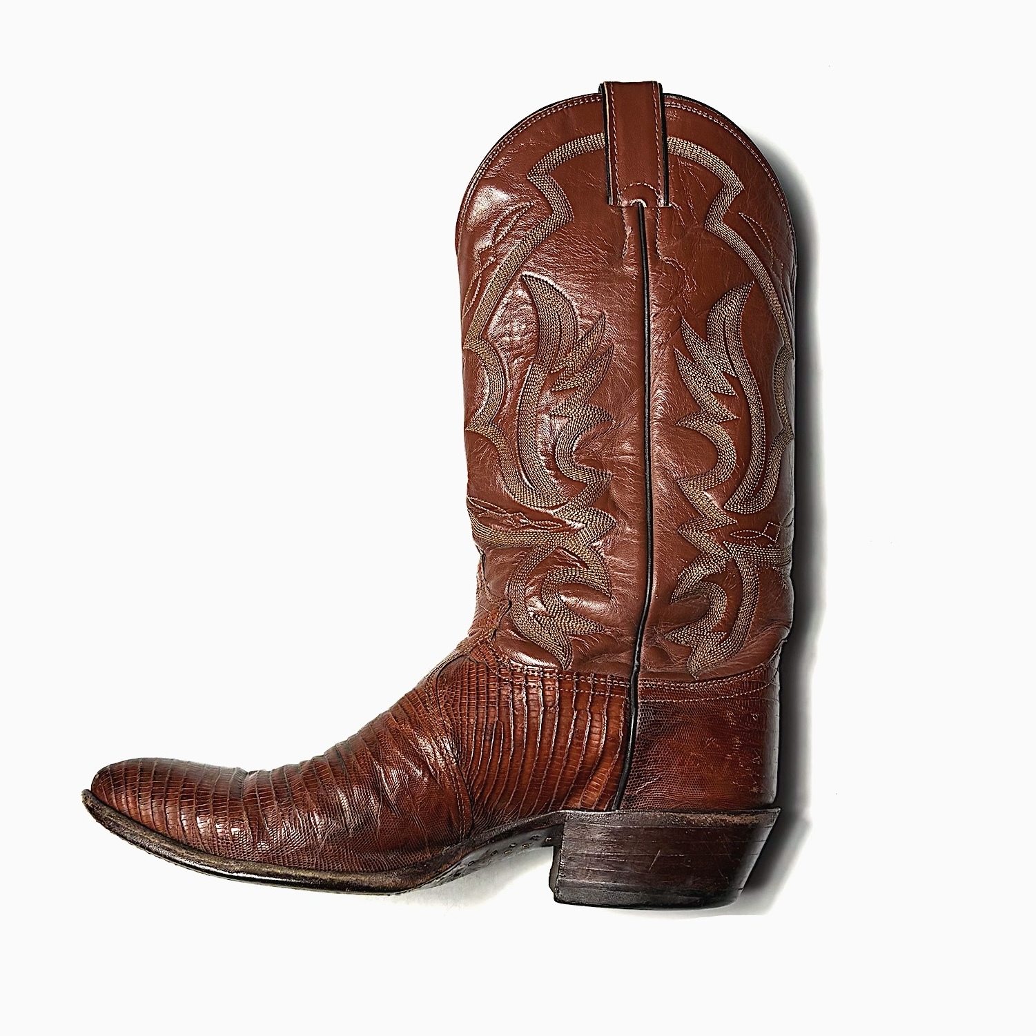 Vintage【Justin】Lizard Western Boots の画像 3