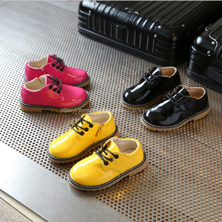 13 22 レザーシューズ ショートブーツ 全３色 サイズ豊富 リンクコーデ 子供靴 キッズシューズ 女の子 男の子 韓国版 Q Toworld キュートワールド 子供服 メール便は何点でも送料の合計は280円