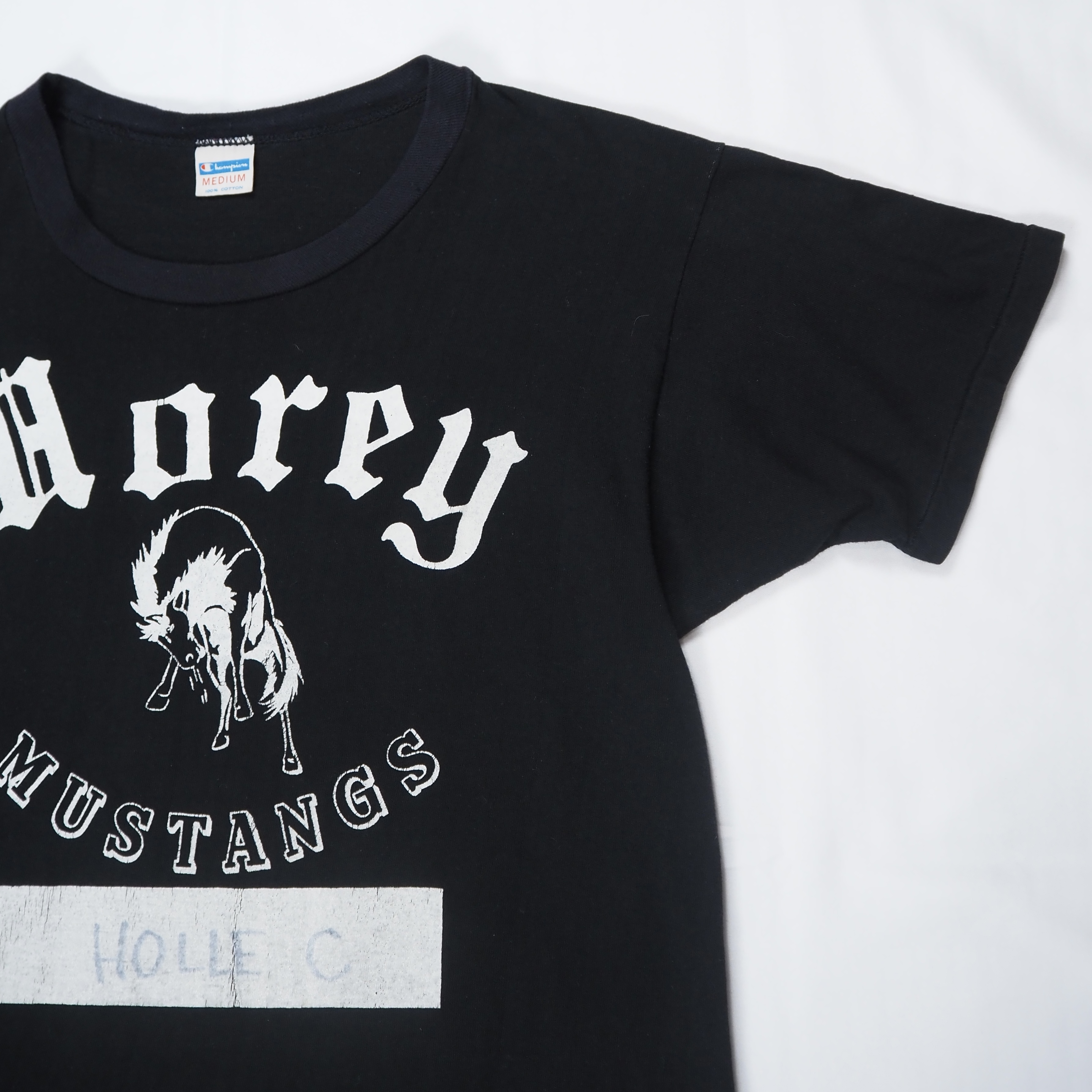 70’s Champion バータグ Tシャツ Mサイズ ブラック の画像 4