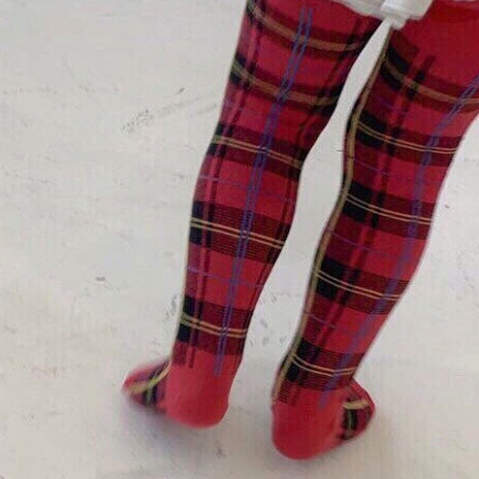 即納商品 チェック柄tights Mimicloset