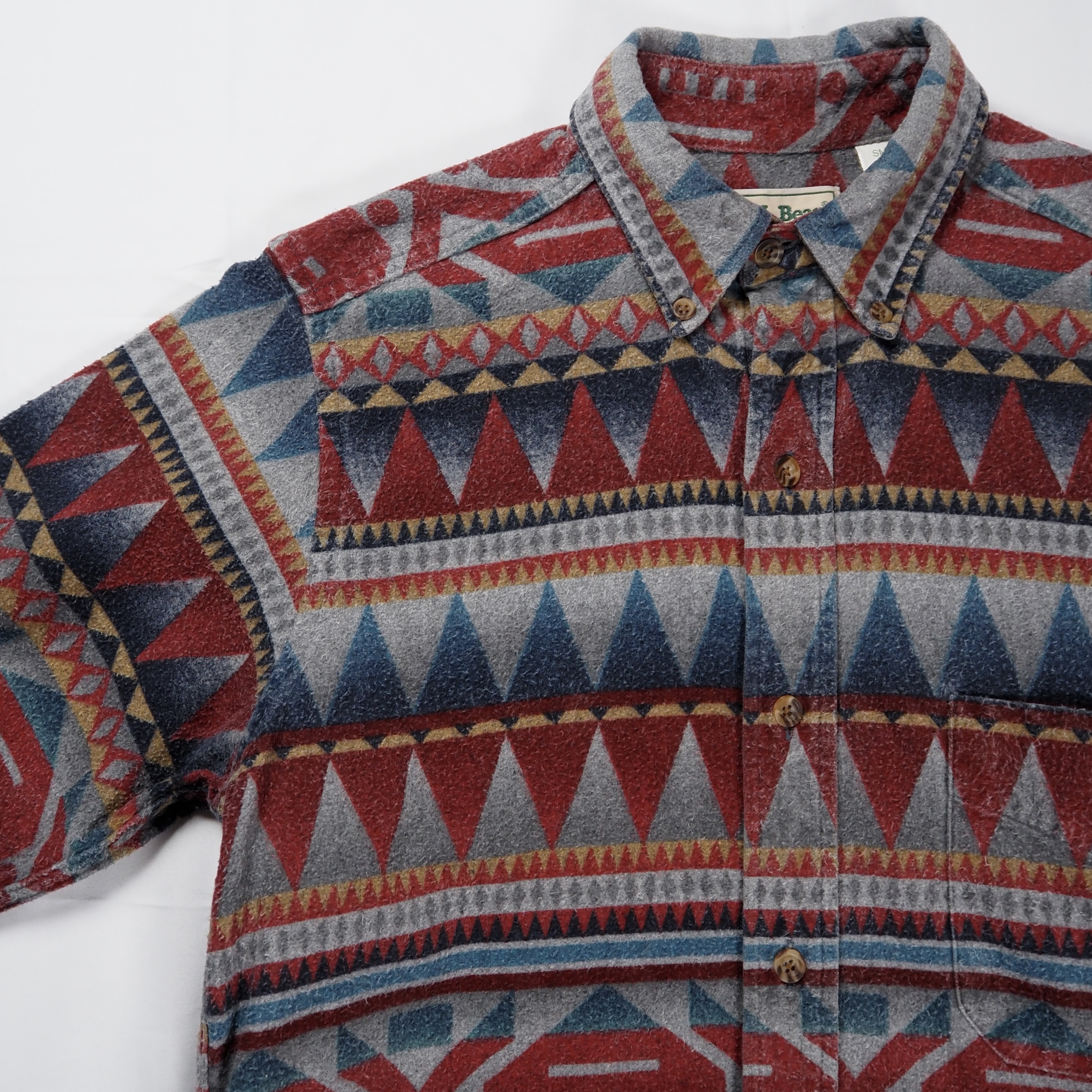90’s L.L. Bean シャモアクロスシャツ ネイティブ柄 Sサイズ オンライン限定商品 の画像 2