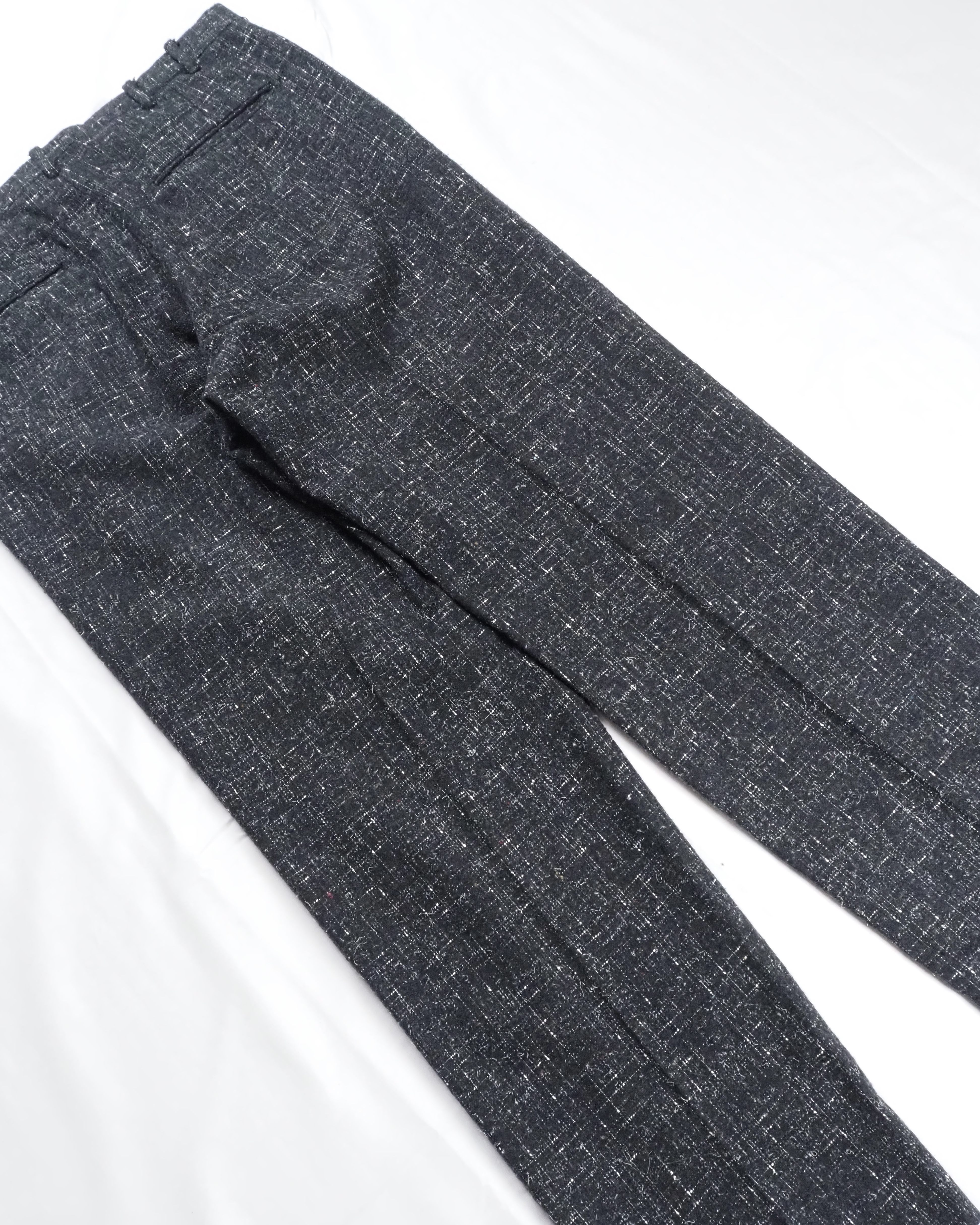 80’s Wool Slacks カスリ柄 ブラック×ホワイト の画像 14