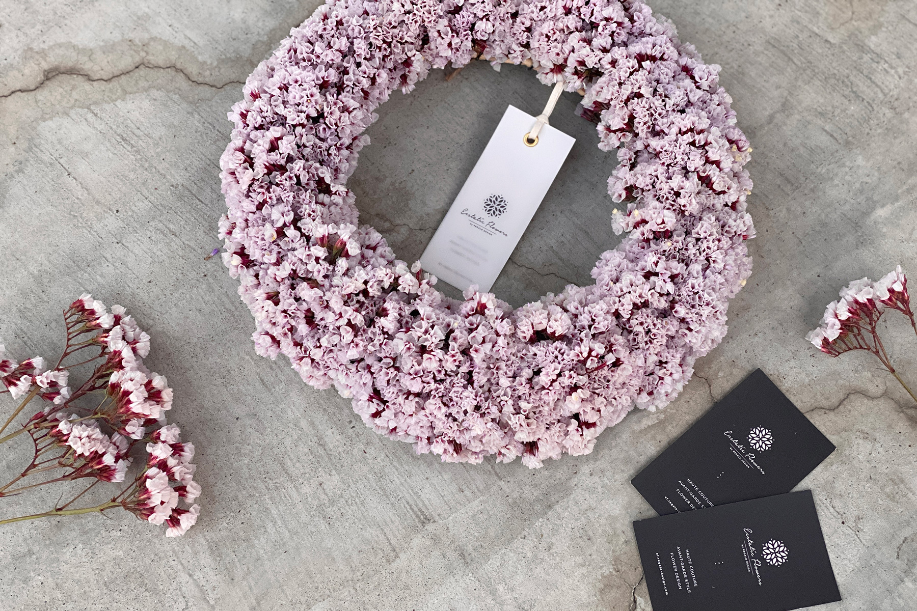 Statice Wreath M | スターチス シンジーシルバー リース
