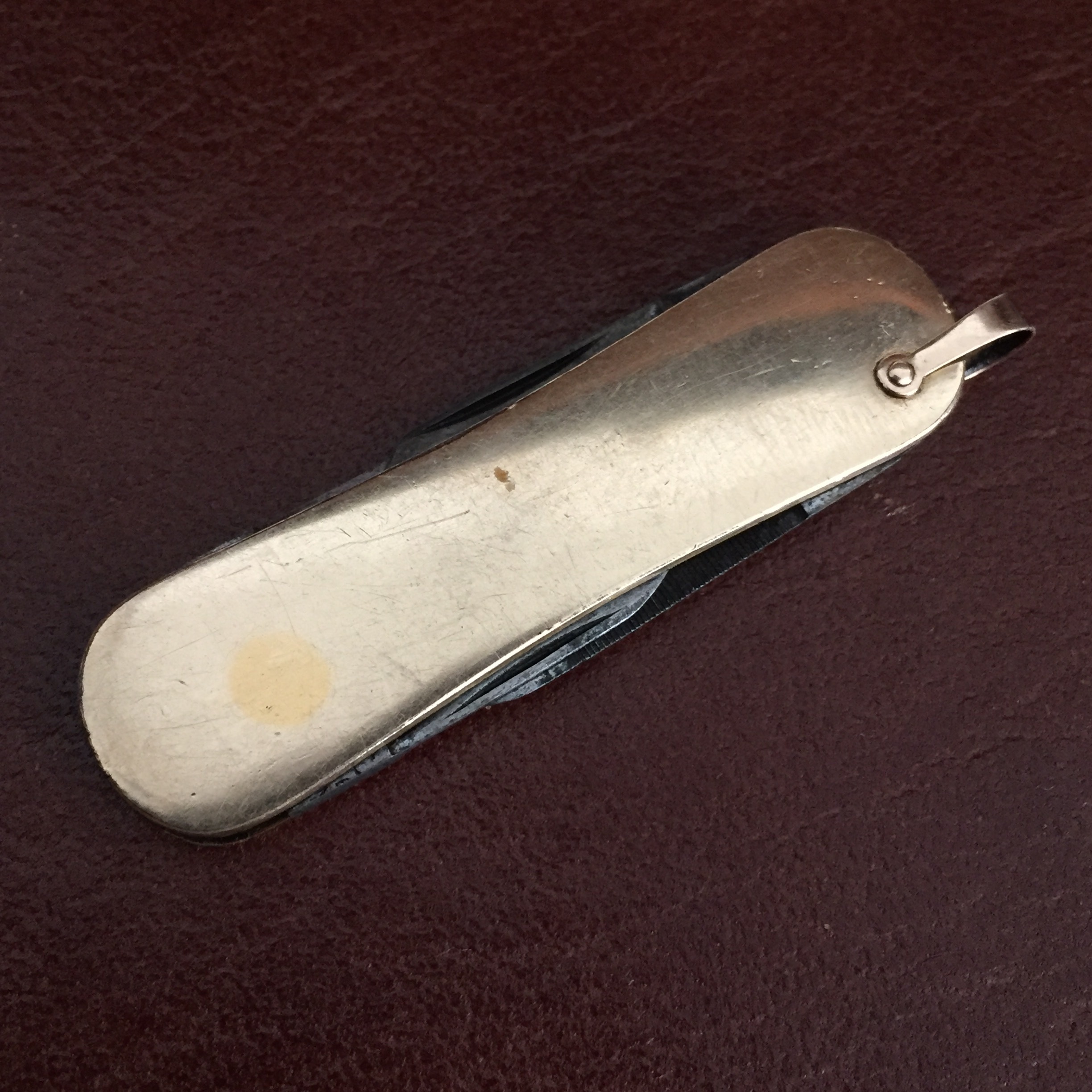 Rolled Gold Pocket Knife by IXL Wolstenholme antico
