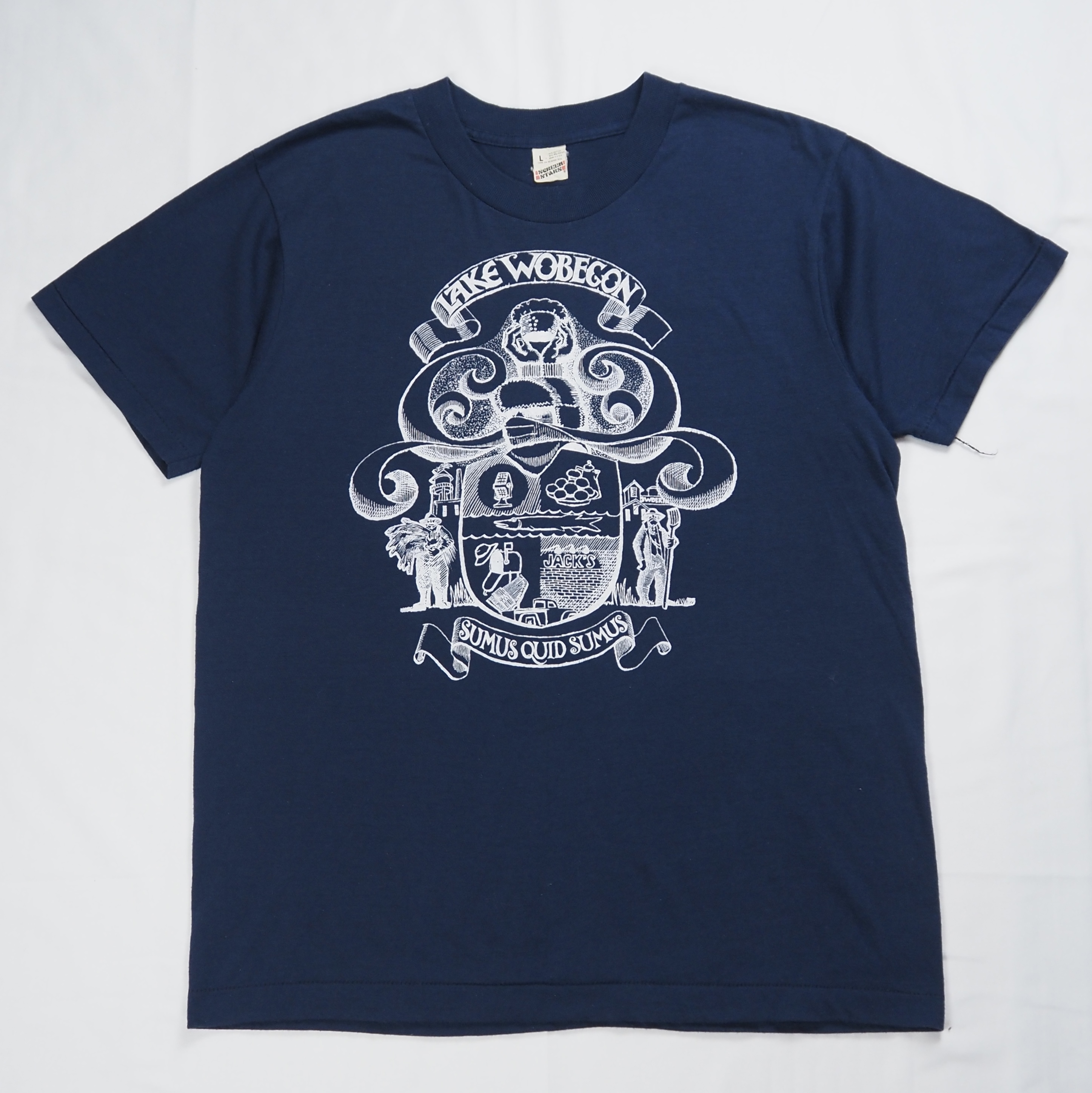 80’s Screen Stars プリントTシャツ Lサイズ ネイビー