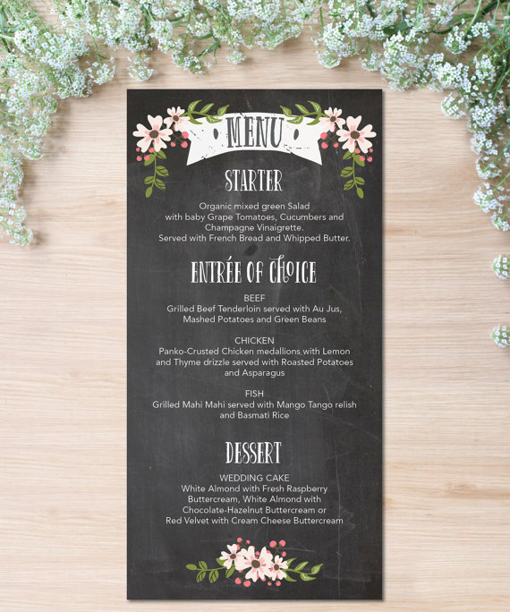 Chalkboard ゲストが何名でもこの値段 自分で作る海外風ウェディングメニュー表キット 結婚式 黒板風 Diy Store Pbw