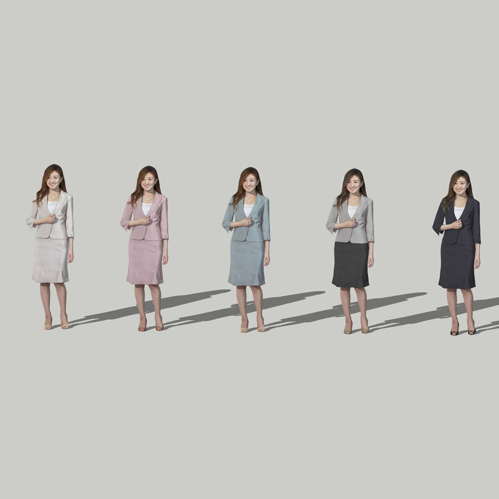 SketchUp素材 3D人物モデル ( Posed ) 055_Mao - 画像2