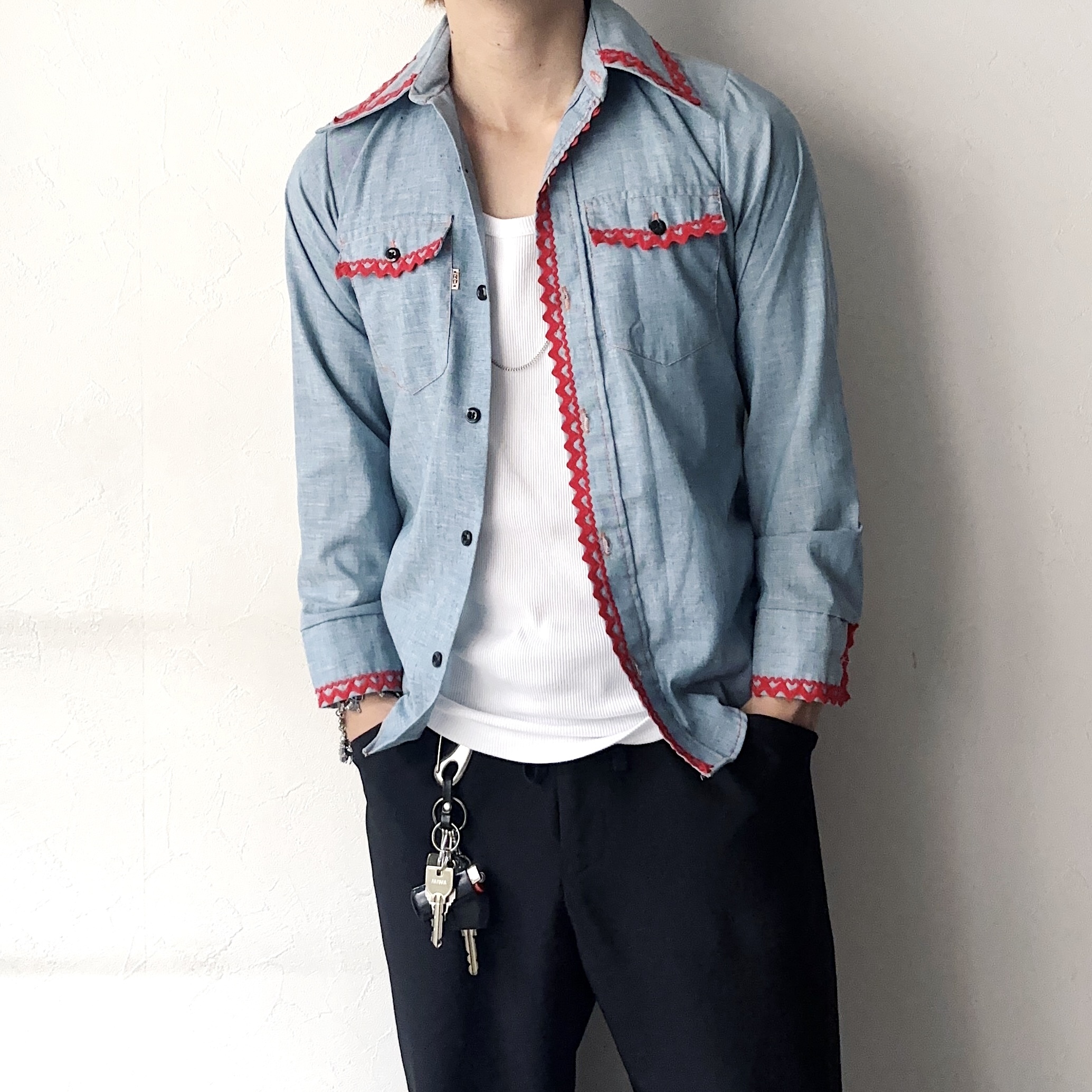 Vintage 70's "Mickey Mouse" Chambray Shirt の画像 3