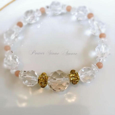 水晶とピンクオパールの可愛いデザインのパワーストーンブレスレット 天使 癒し 天使のパワーストーンブレスレット 公式 専門店 アモーレ 水晶とピンクオパールの可愛いデザインのパワーストーンブレスレット 天使 癒し 天使のパワーストーンブレスレット 公式 専門店 アモーレ