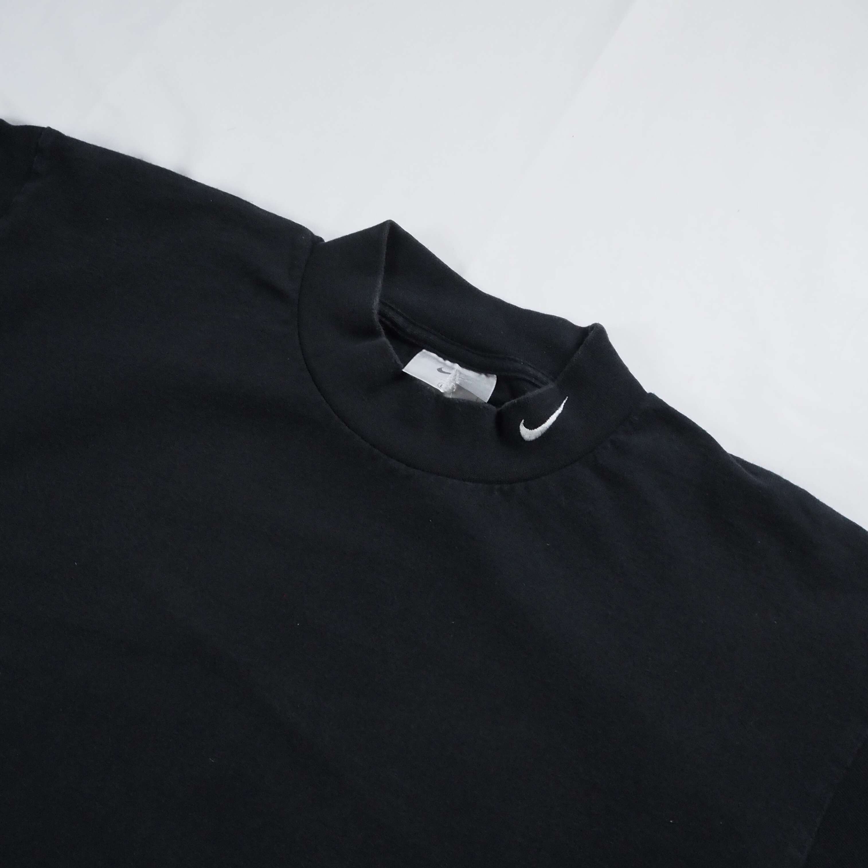 90's〜 NIKE ロンT ブラック Lサイズ モックネック の画像 8