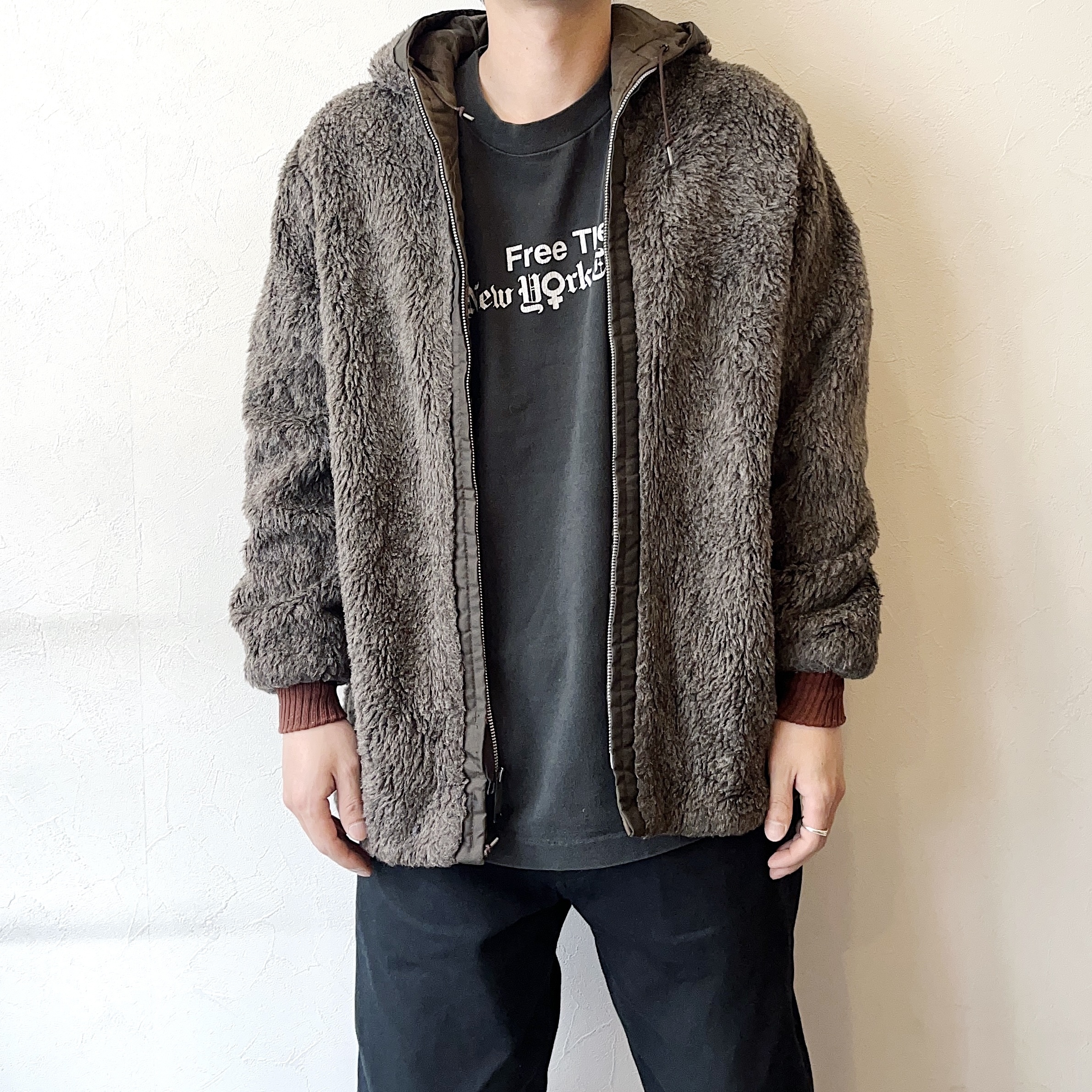 Vintage 70's Fur Hoodie Jacket の画像 3