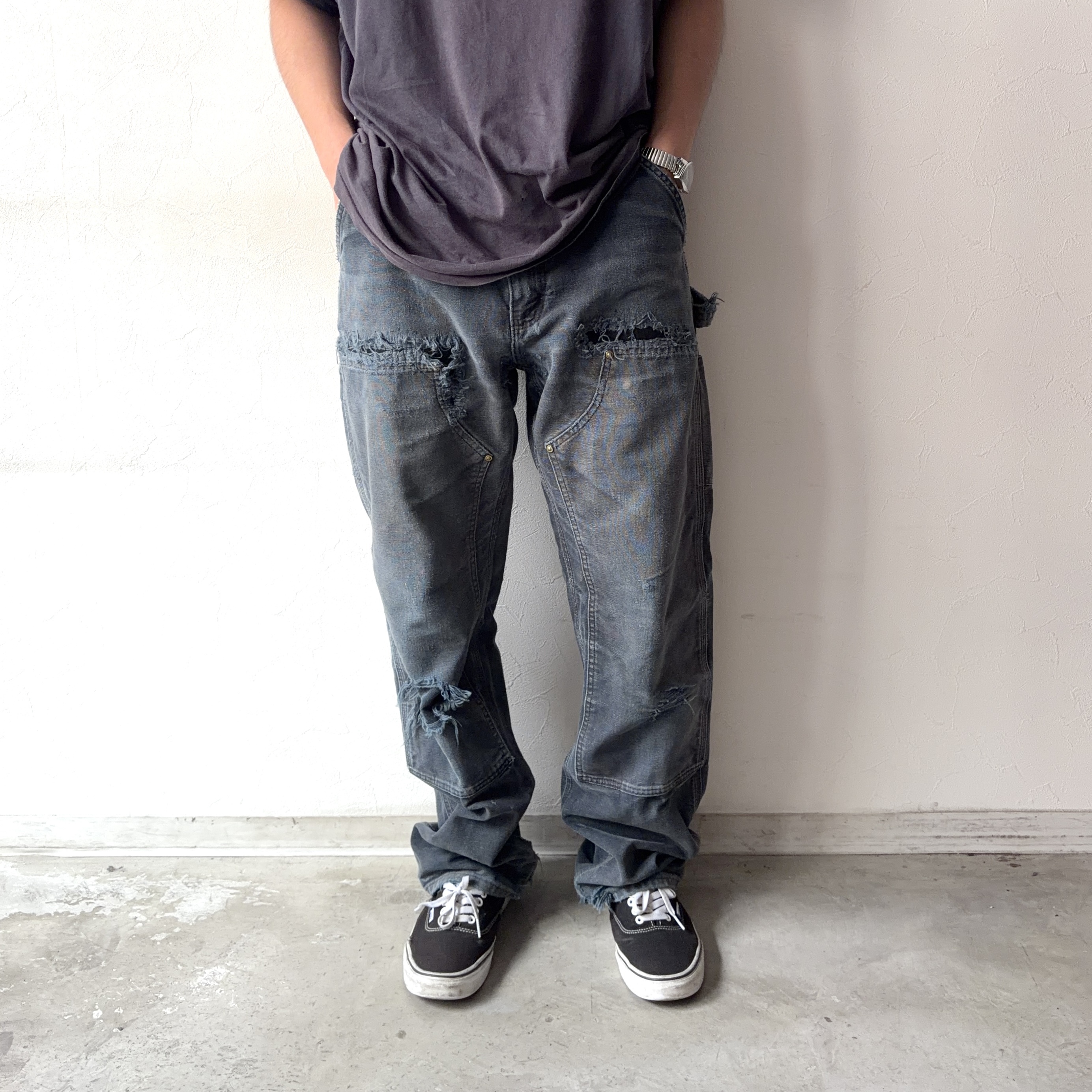 90～00's【Carhartt】Grunge Double Knee Painter Pants の画像 3