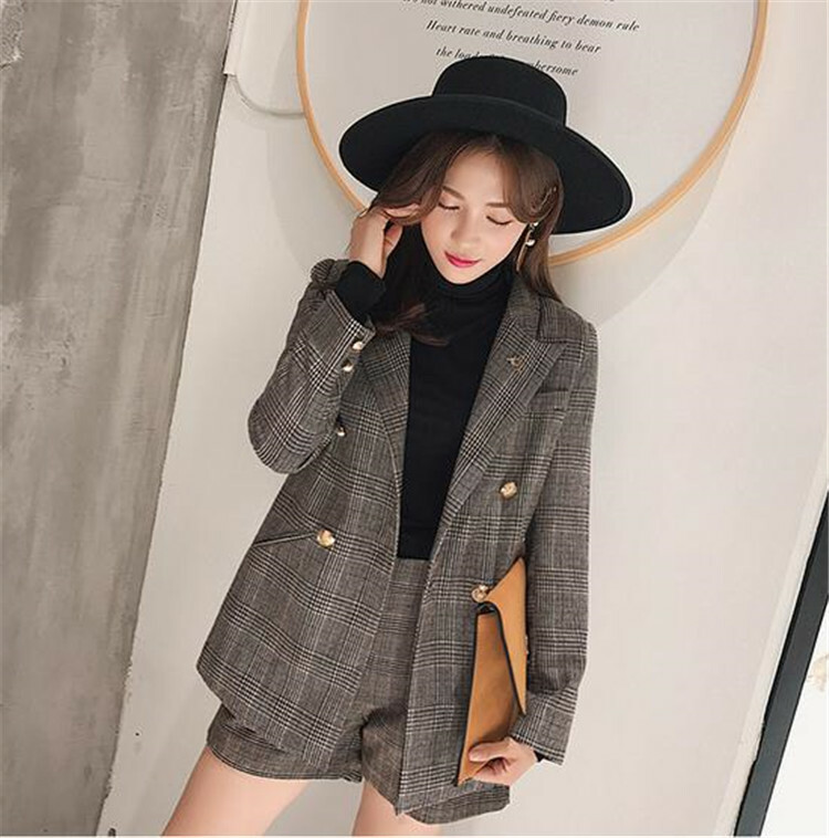 チェック柄 セットアップ Happiness