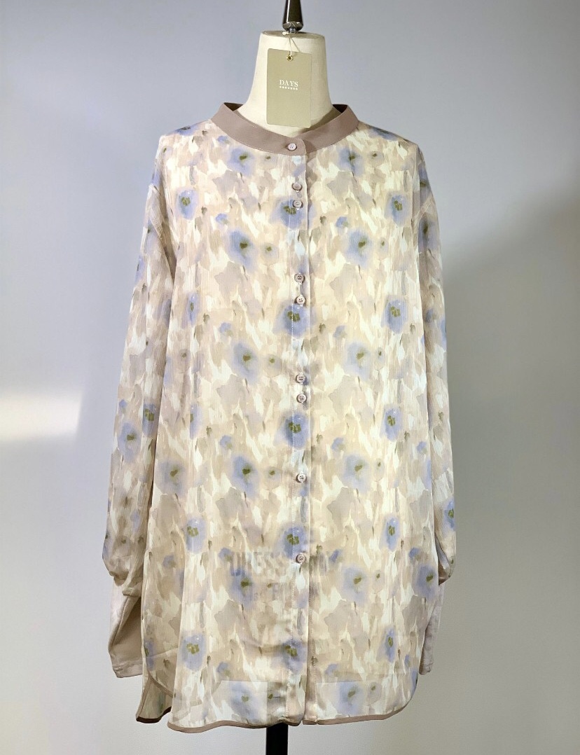 4月中旬 下旬入荷 Days 121 1512 カフスリブフラワープリントブラウス Select Shop Valance 4月中旬 下旬入荷 Days 121 1512 カフスリブフラワープリントブラウス Select Shop Valance