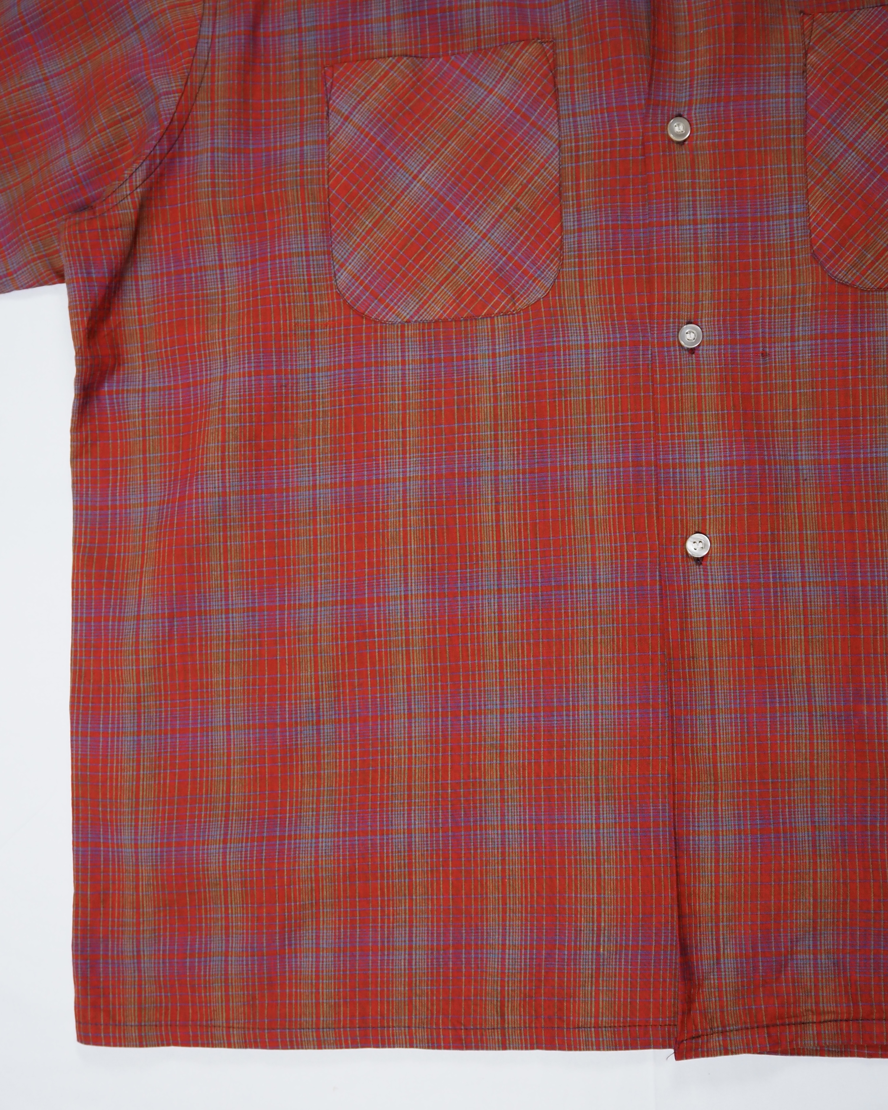60’s Michel コットンシャツ レッド の画像 10