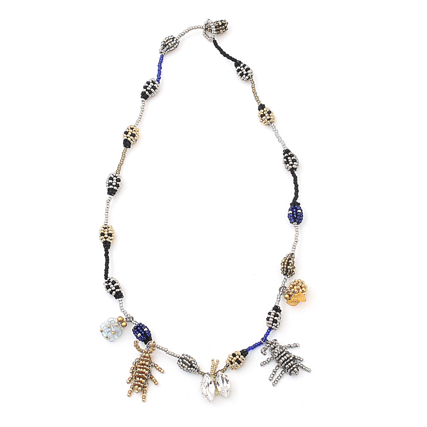 MU,SIネックレス/ METALLIC【ひびのこづえ】 ビーズアクセサリー