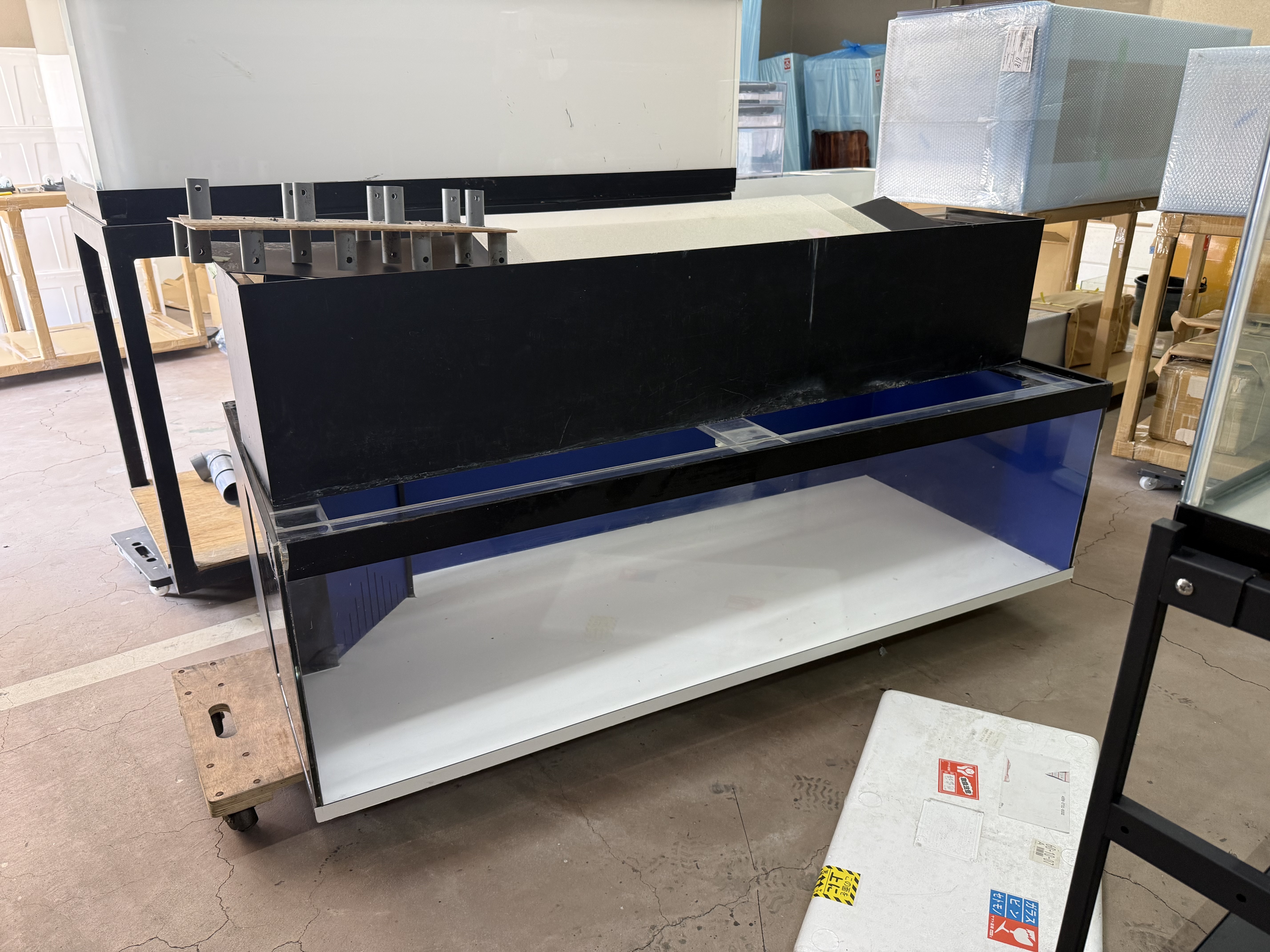 中古水槽　1800×750×500 上部濾過セット　店頭引取or納品