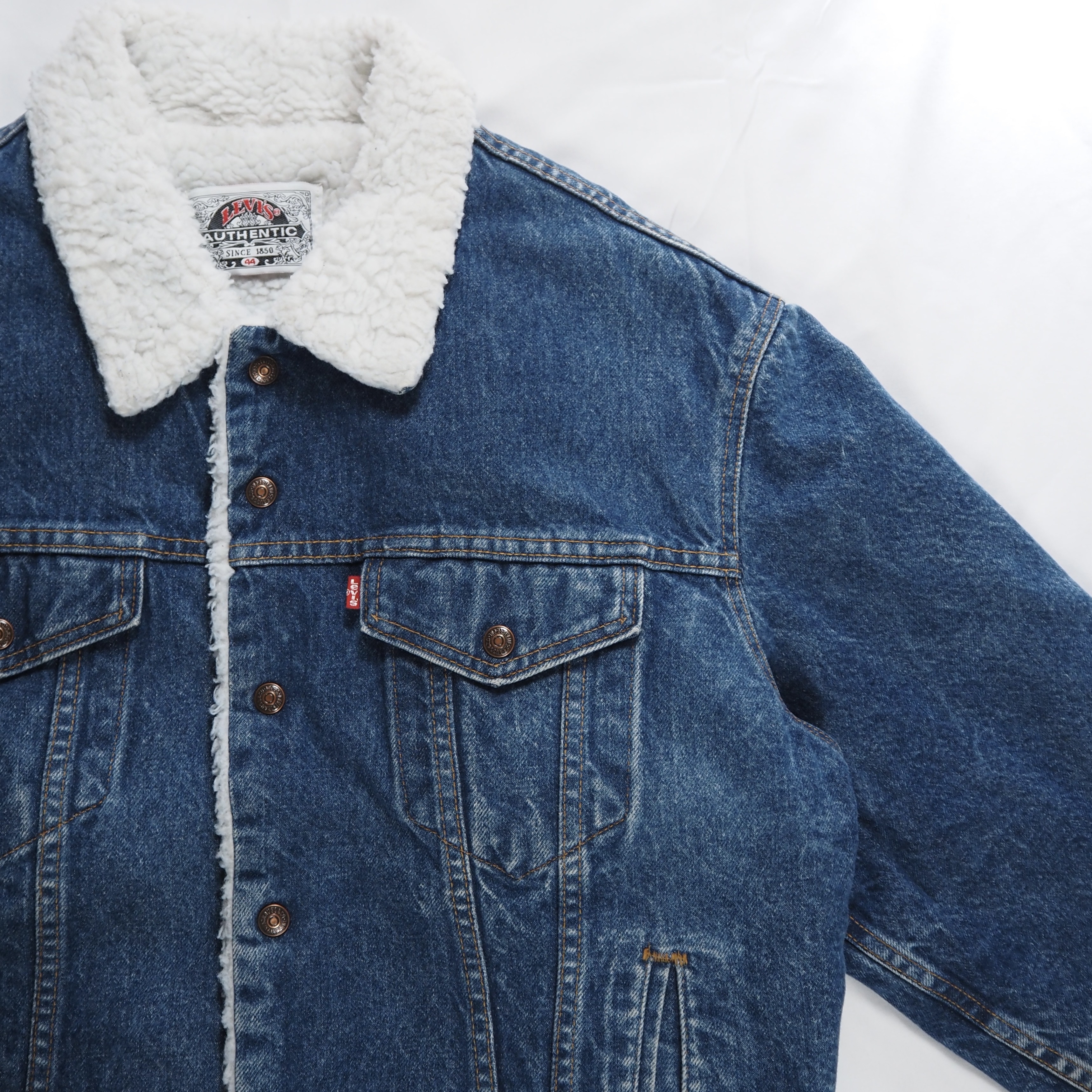80’s Levi’s デニムボアジャケット サイズ44 の画像 5