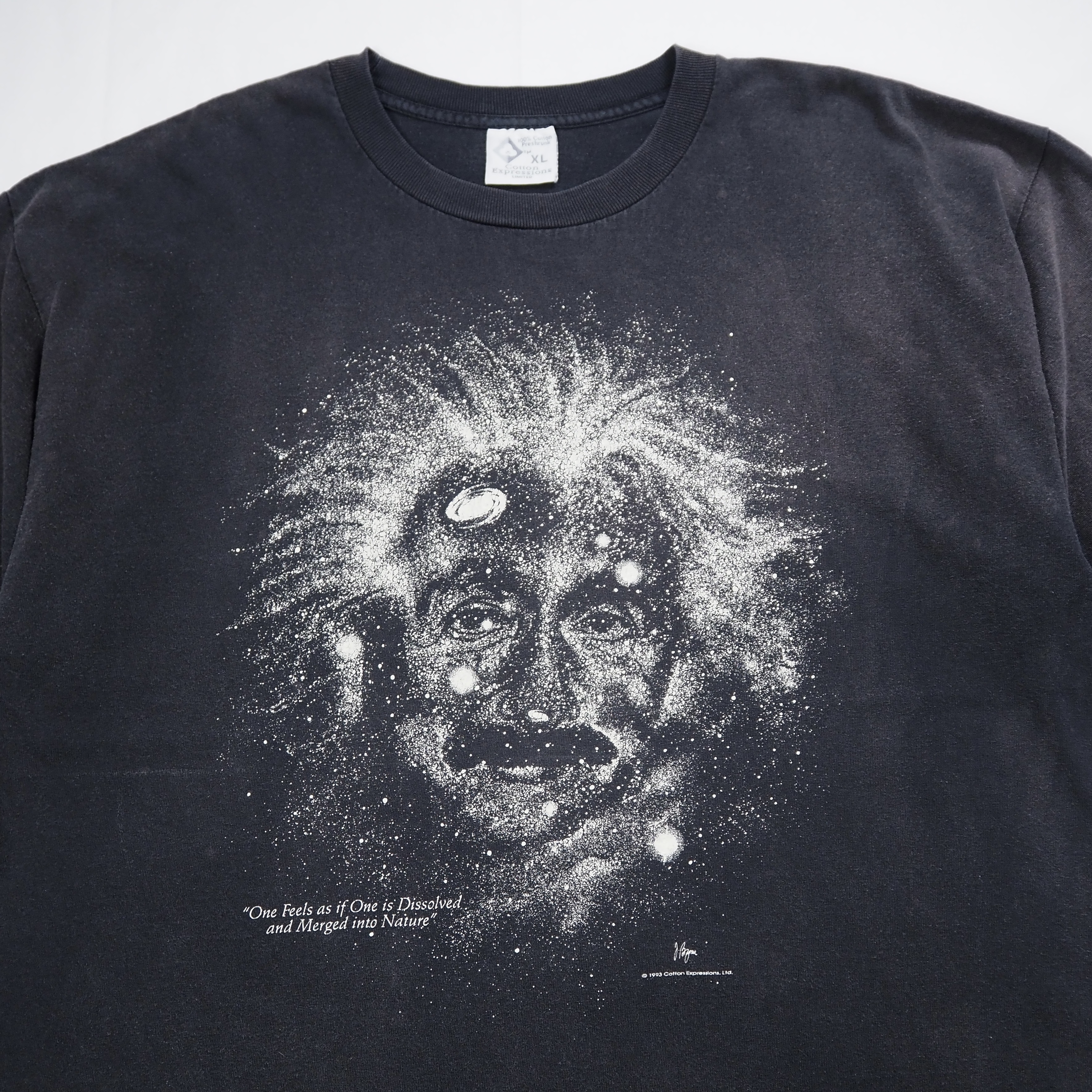 90’s アインシュタイン Tシャツ XL ブラックフェード の画像 5