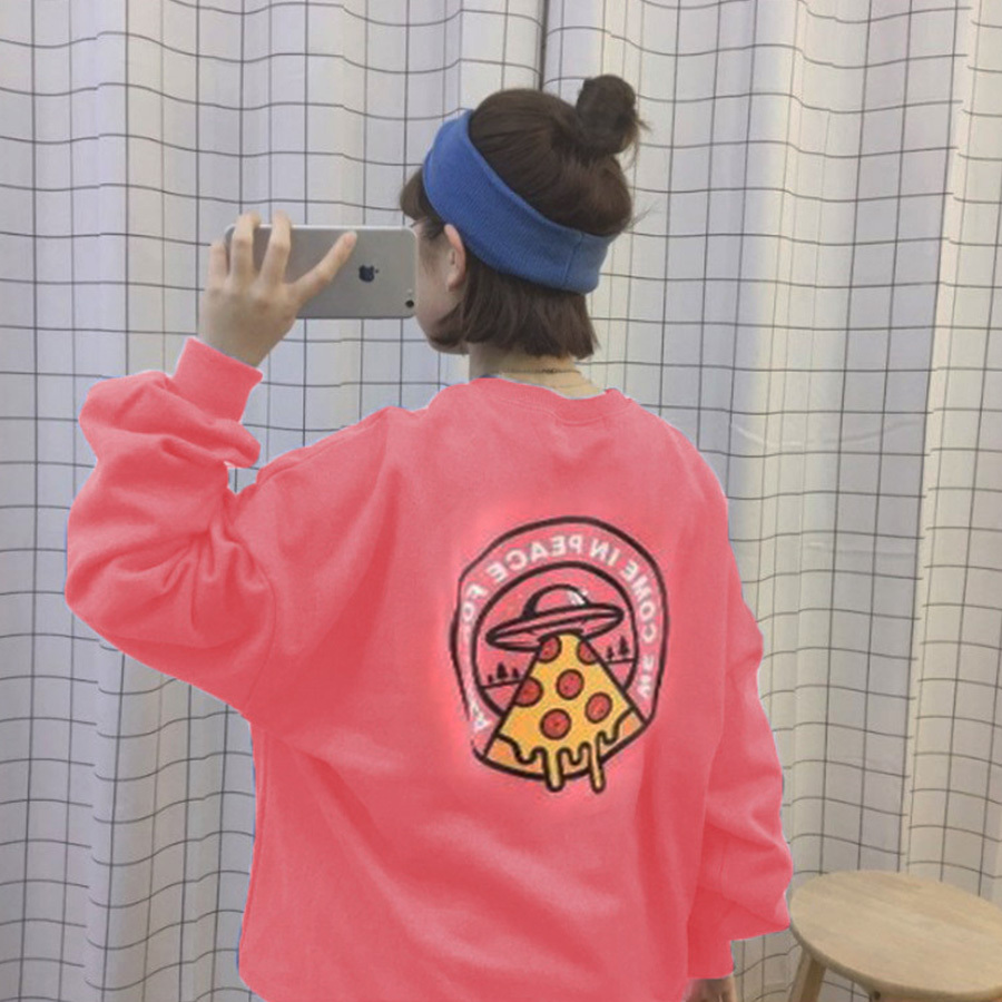 Y 357 Pizzaプリントスウェット ピンク 0123 Cittaa チッタ 韓国