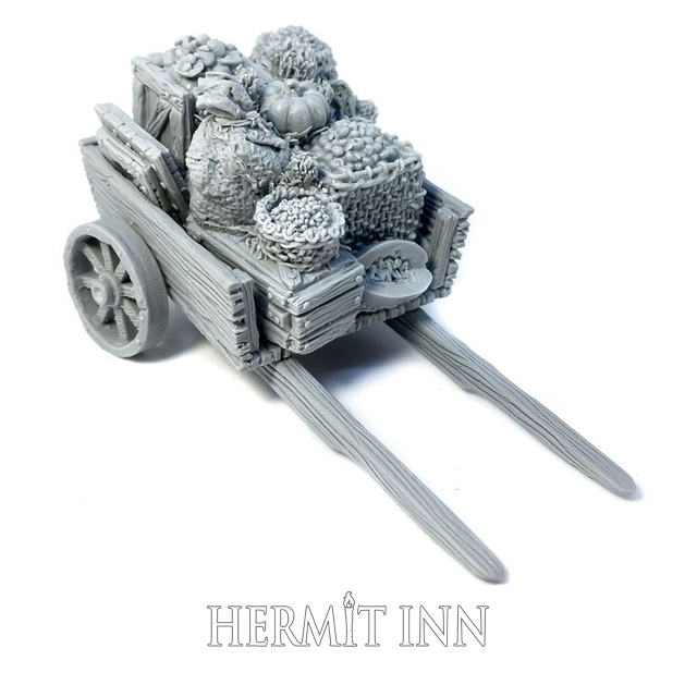 農作物を積んだ大きな荷車 - 画像1
