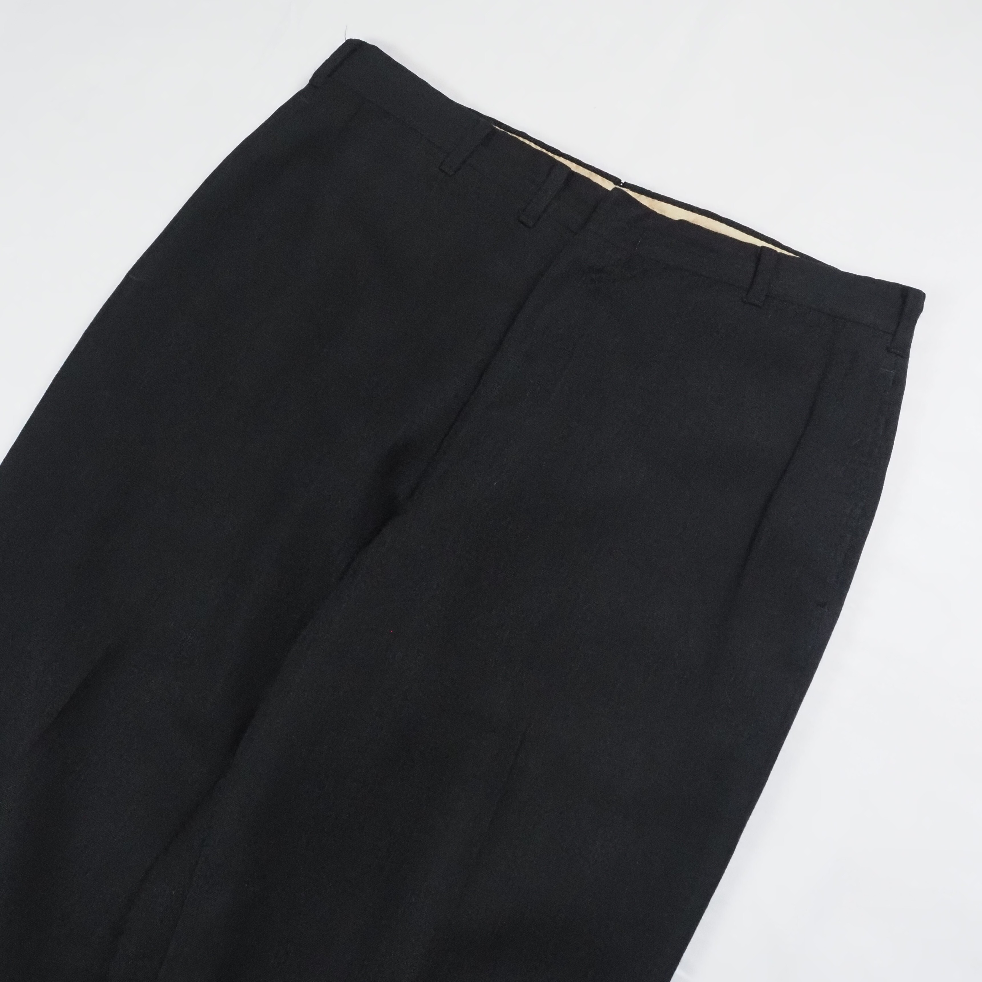 【9/23 20:00入荷】50's ウールスラックス ブラック アルミジップ の画像 2