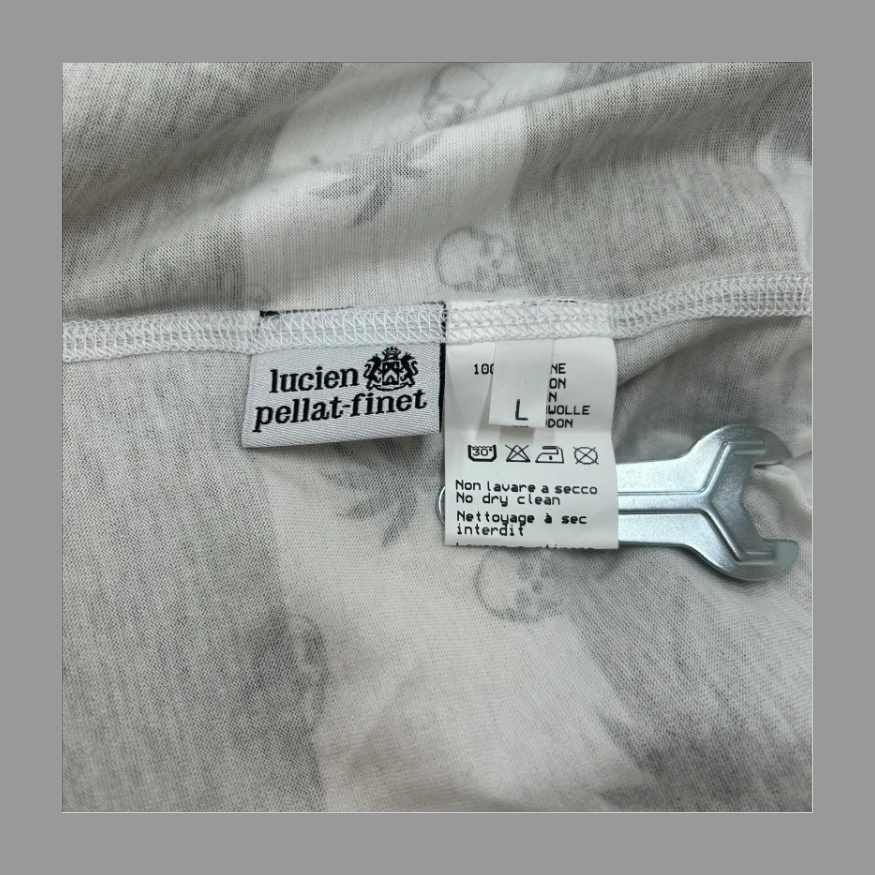 LUCIEN PELLAT-FINET ルシアンペラフィネ WHITE スカル ヘンプ L の画像 3