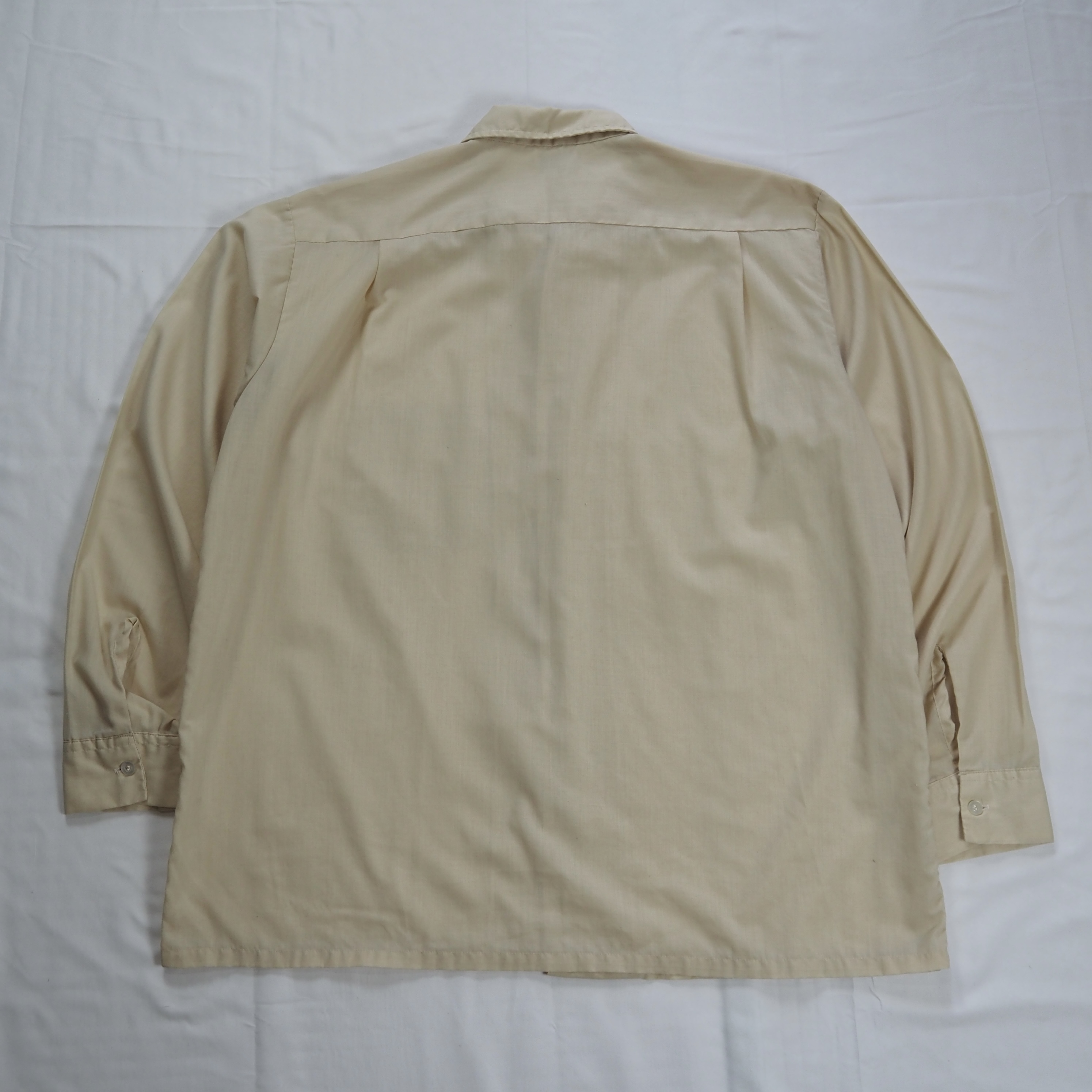 60’s-70’s Brent ポリコットンシャツ 開襟ボックス Lサイズ の画像 12