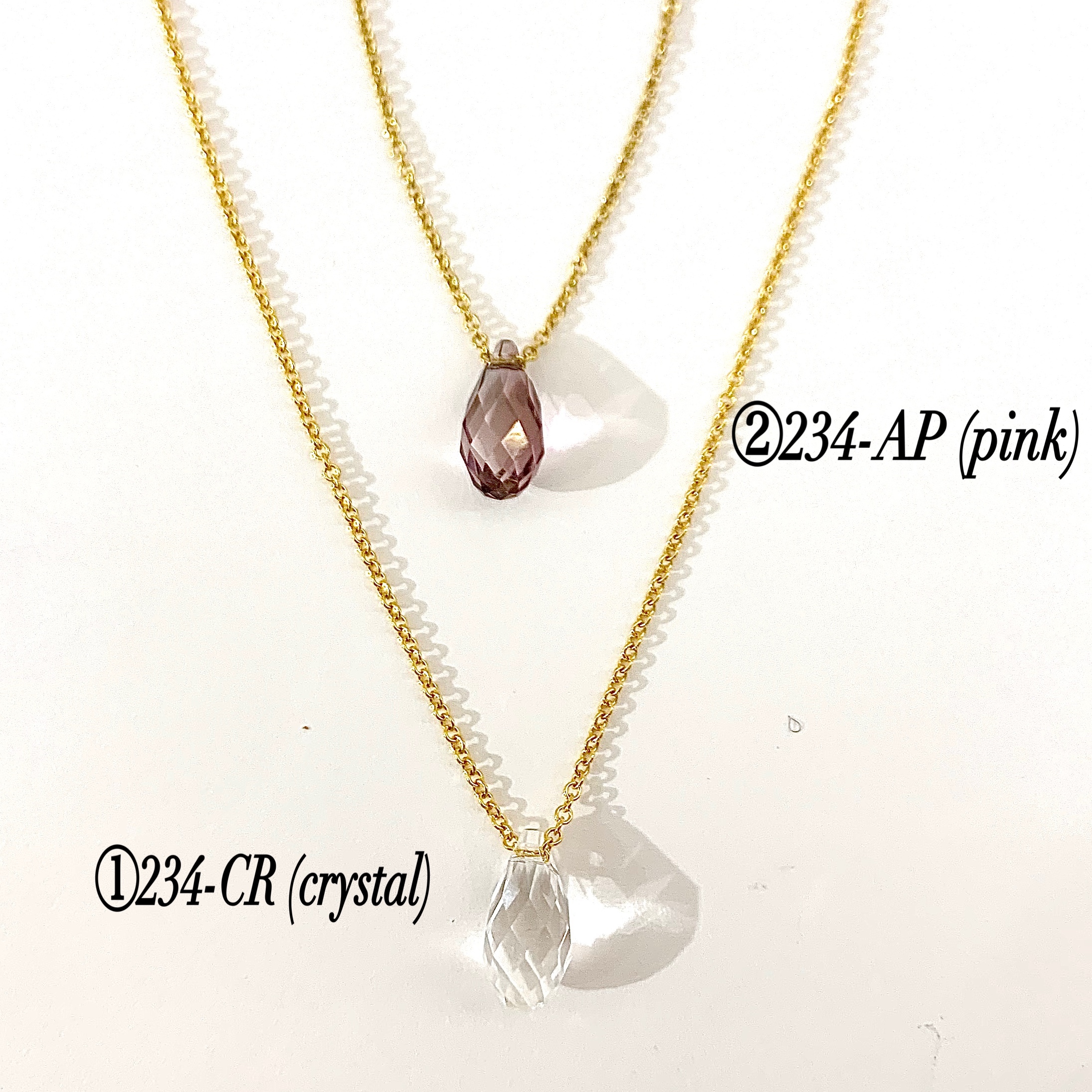 Kiki Yuyu ドロップスワロスキーネックレス 14kgf Thingsly Kiki Yuyu ドロップスワロスキーネックレス 14kgf Thingsly