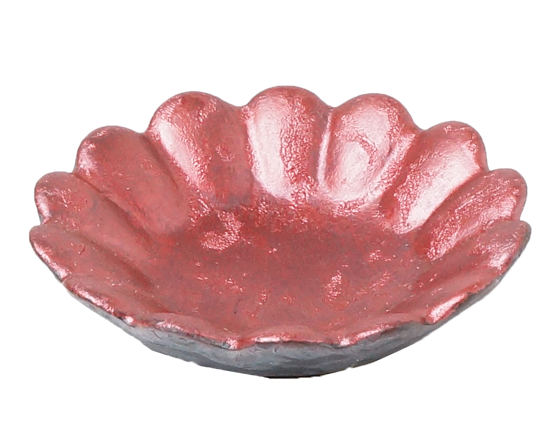 麟 花型豆皿 1枚 有田焼なのにメタリックが幻想的で美しい麟 Lin シリーズ 横浜セラミーチェ 季節のテーブル 器百選