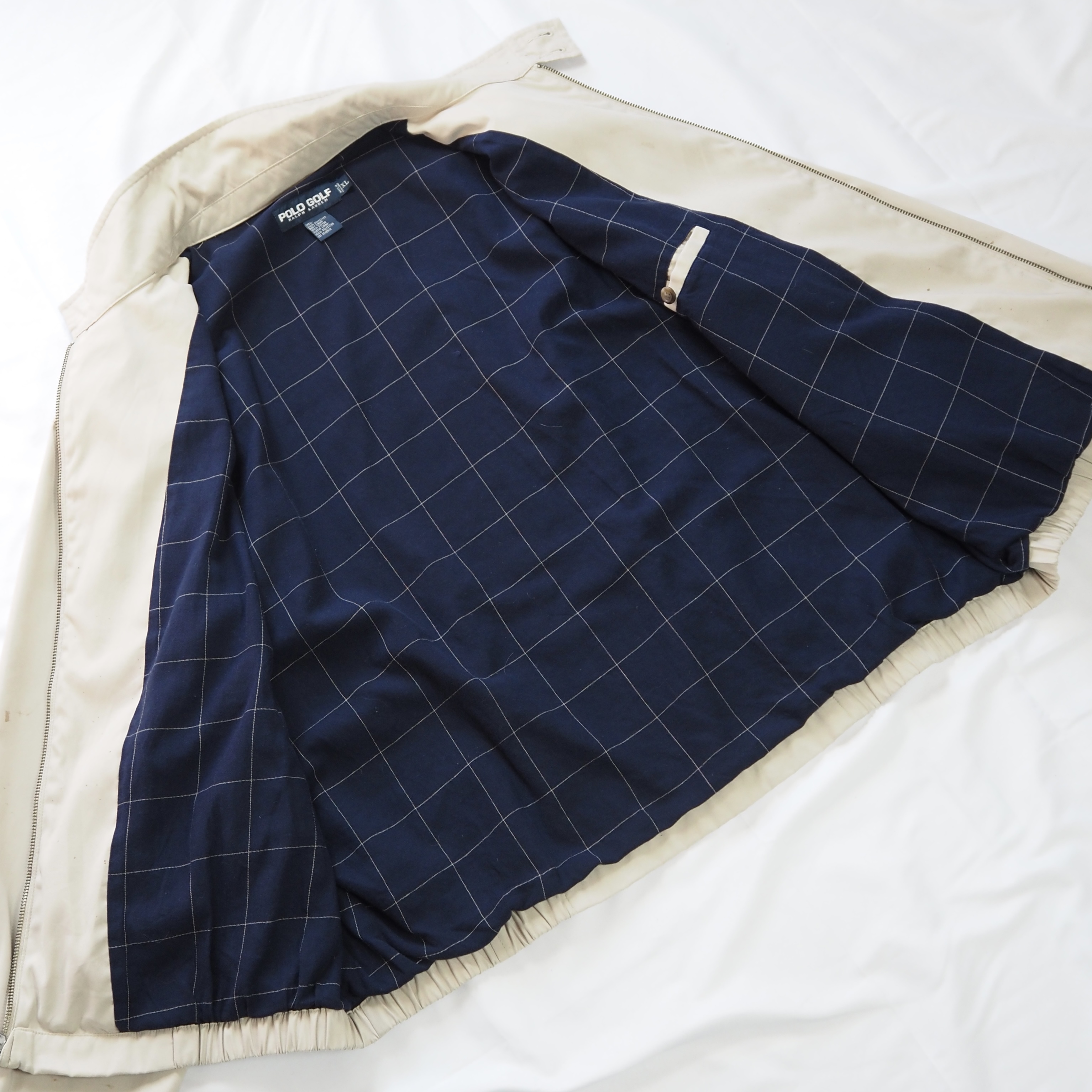 90’s Ralph Lauren スウィングトップジャケット XL ベージュ の画像 20