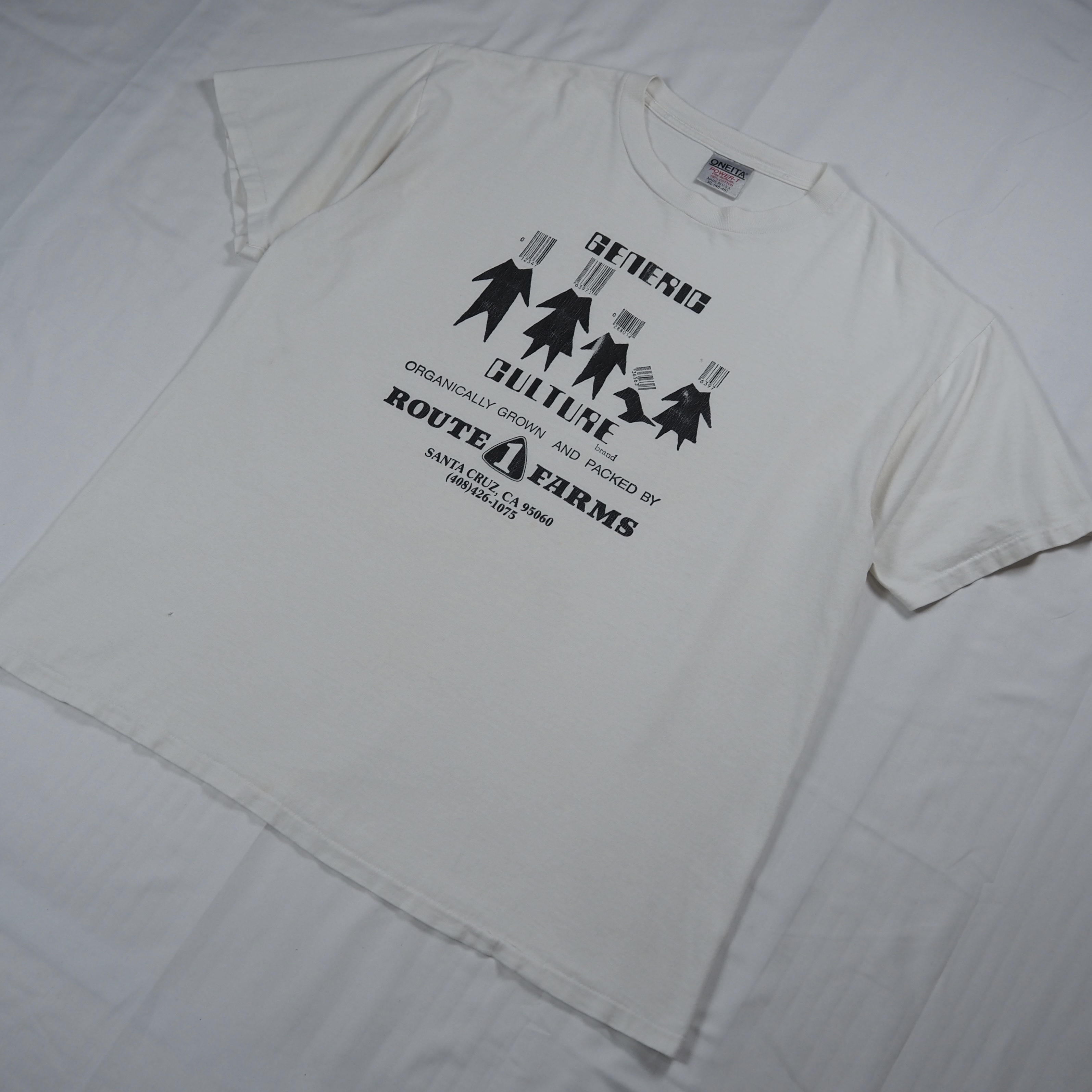 90’s ONEITA バーコードファミリー Tシャツ XL の画像 2