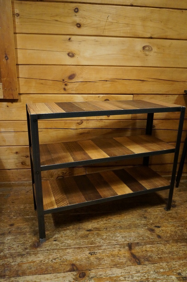 アイアン家具 鉄×木 棚 ナチュラル パッチワーク シンプル woolock