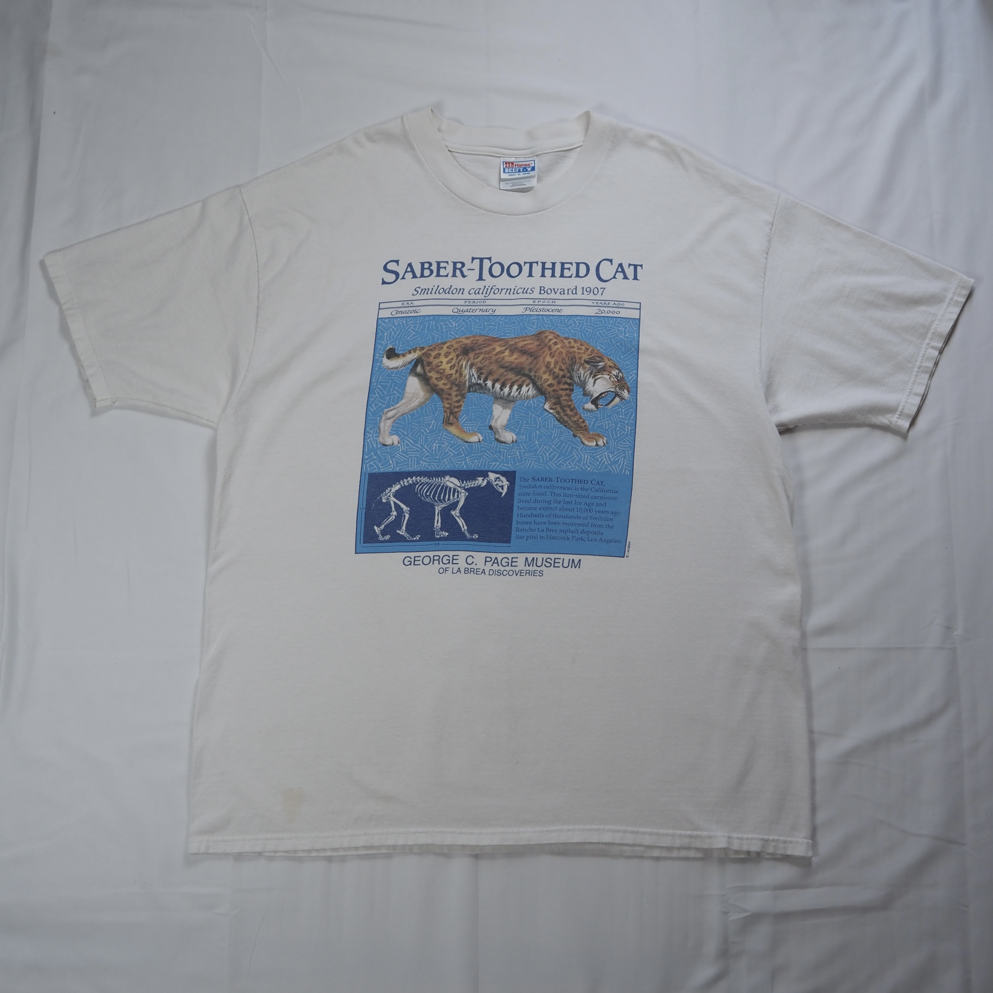 90’s Hanes サーベルタイガーTシャツ XL