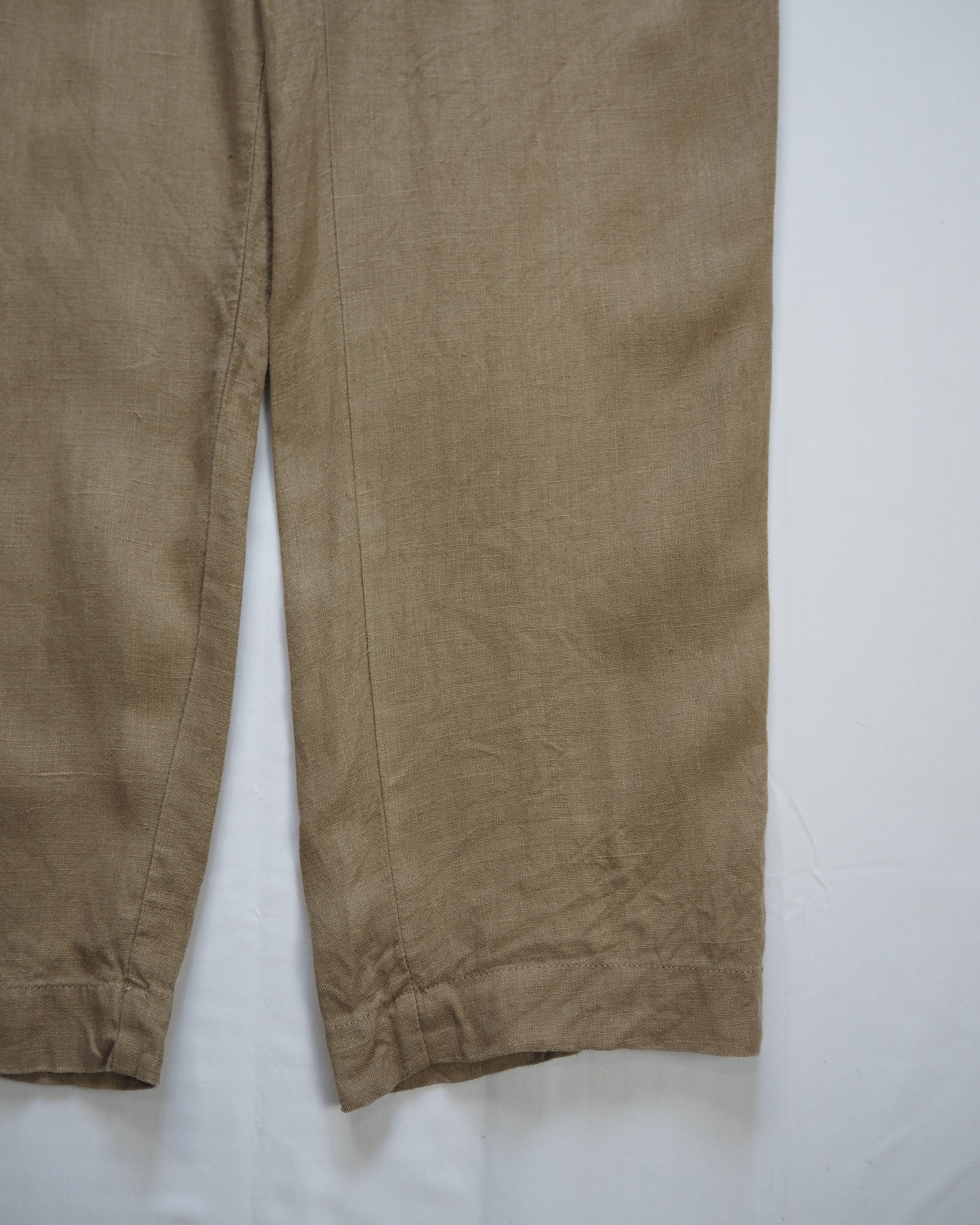 【5/6(水) 20:00入荷】90’s Ralph Lauren リネンスラックス 32×30 ブラウン の画像 10