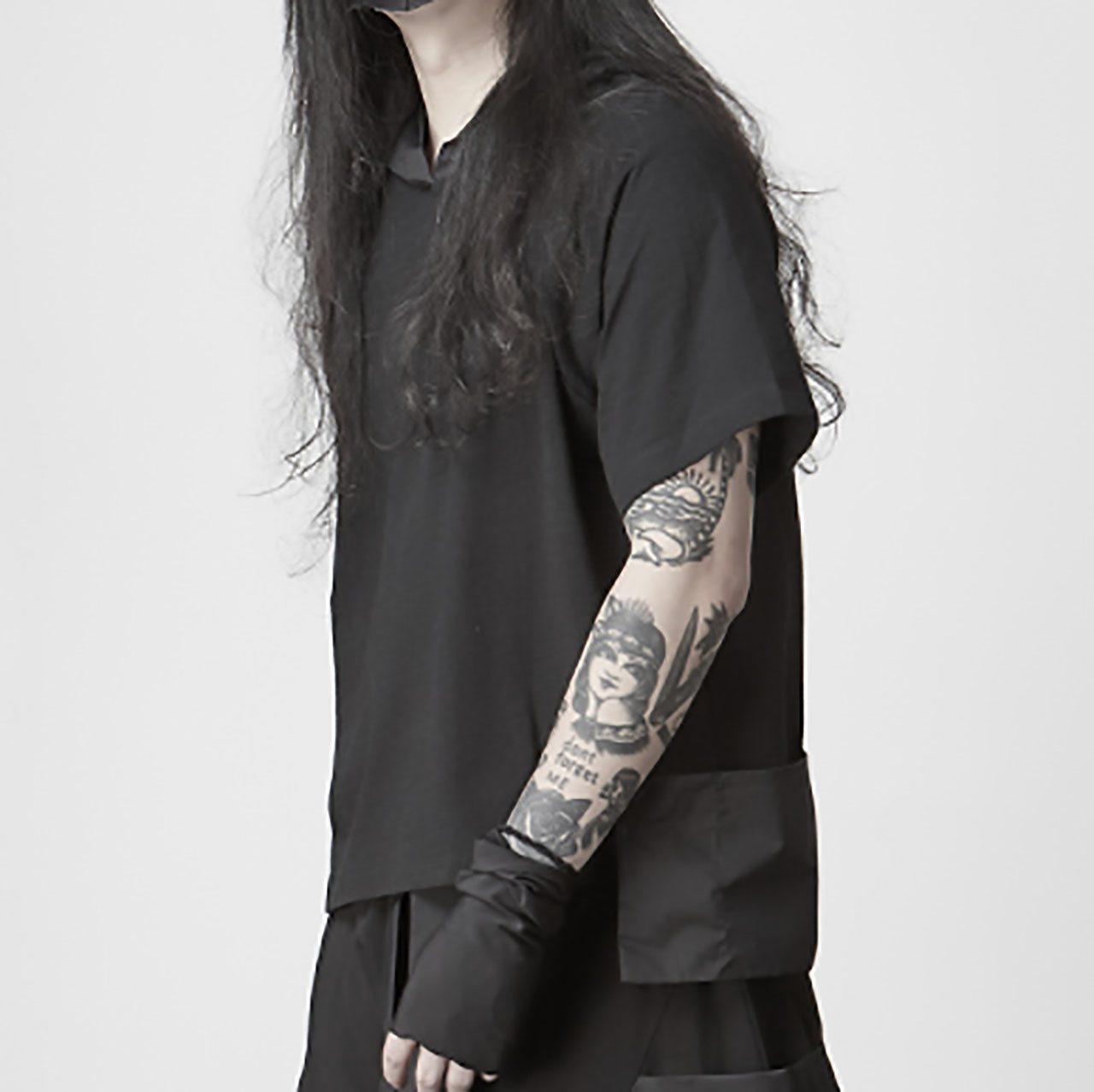 デザインフードｔシャツ Silver Code