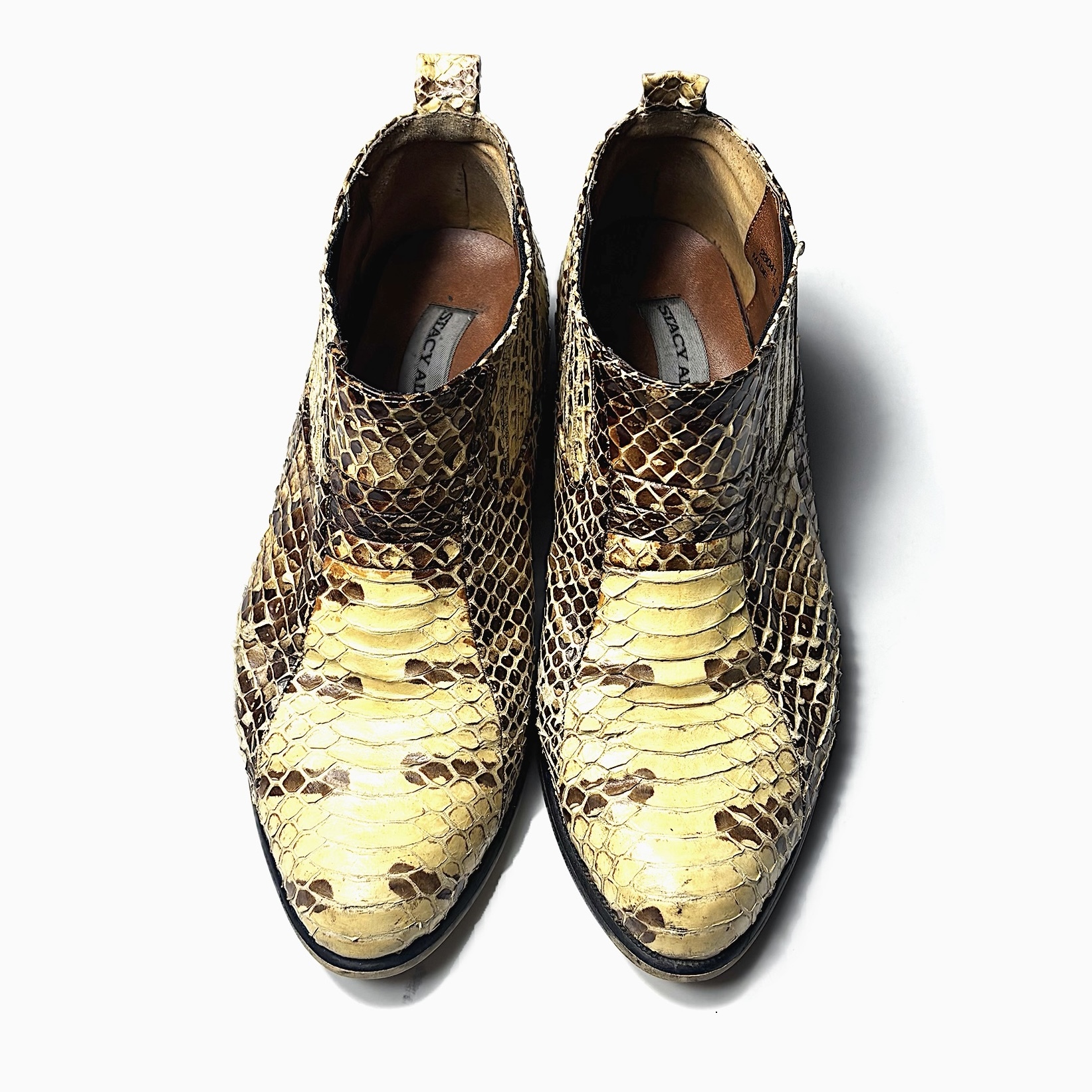 Vintage【STACY ADAMS】Python Side Gore Western Boots の画像 3