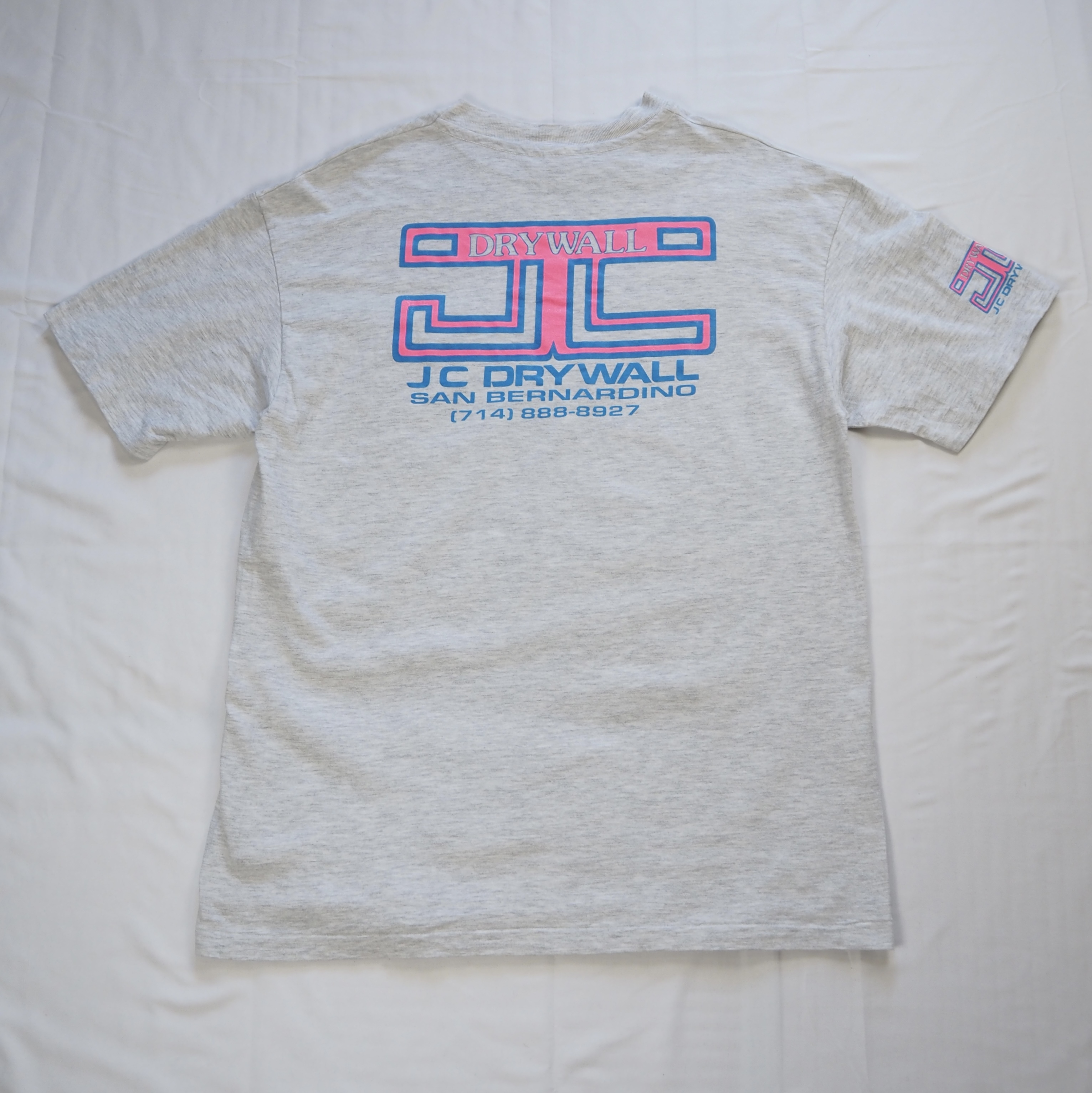 90’s Hanes ワークTシャツ 企業Tシャツ ピンク Lサイズ