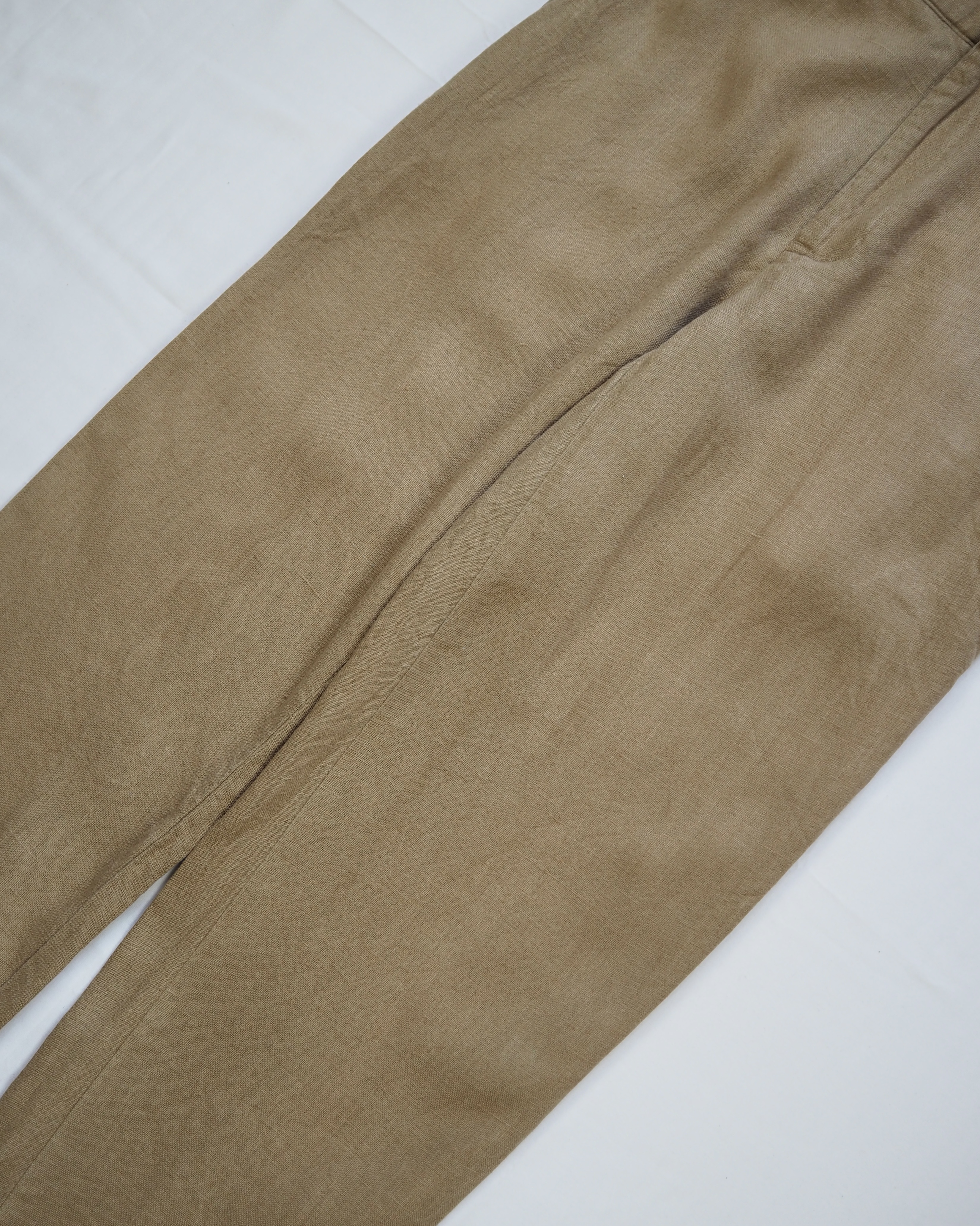 【5/6(水) 20:00入荷】90’s Ralph Lauren リネンスラックス 32×30 ブラウン の画像 8