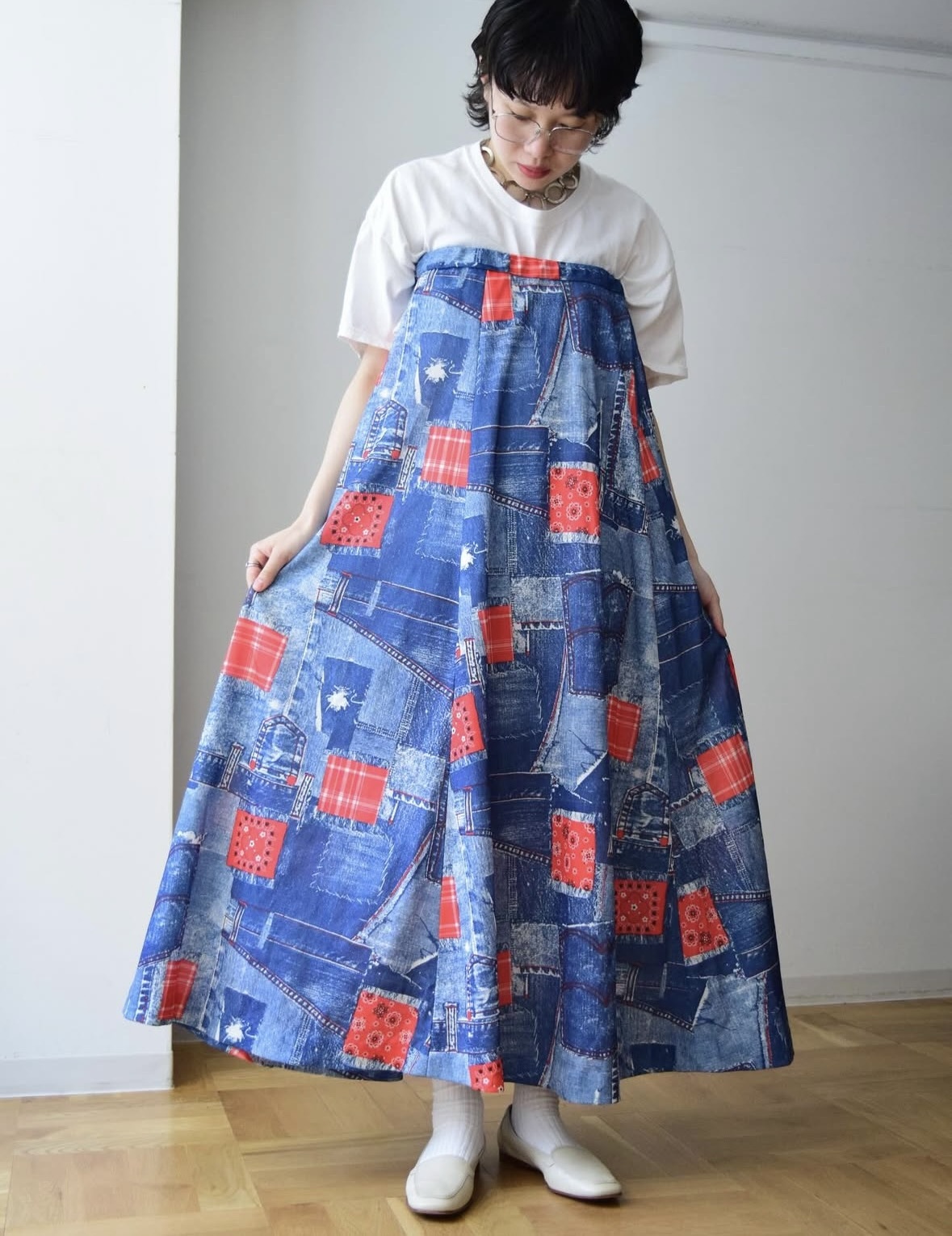 ~1970s home made maxi skirt の画像 3