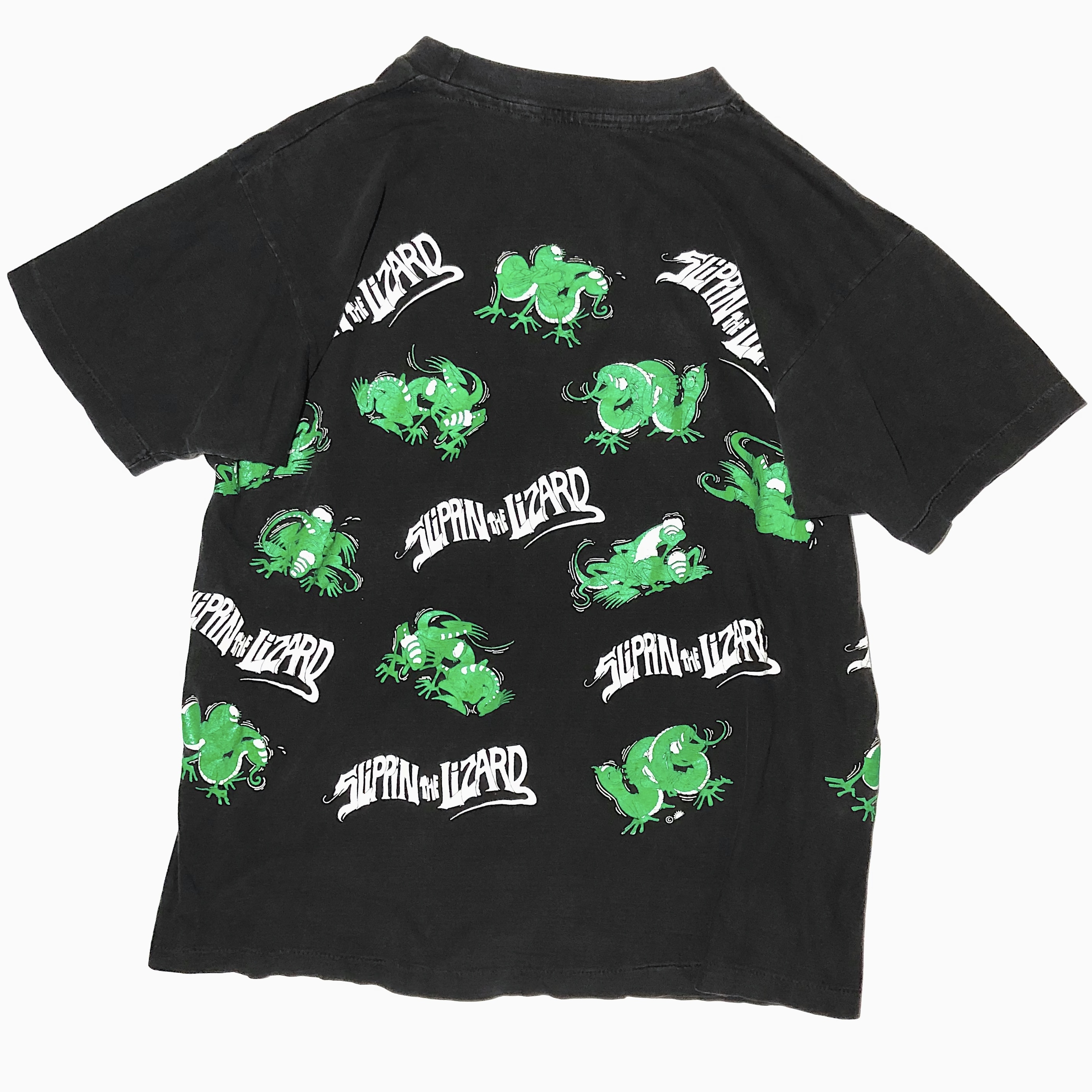 Vintage 90's【Sjm】"SLIPPIN THE LIZARD" T-shirt の画像 2