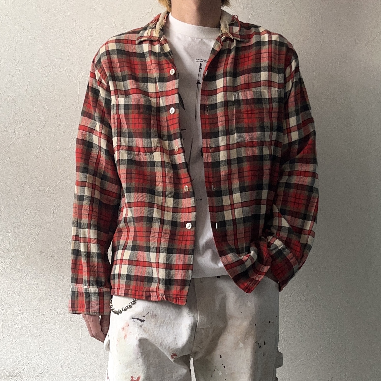 Vintage 60's【Cranbrook】Grunge Check Shirt の画像 3