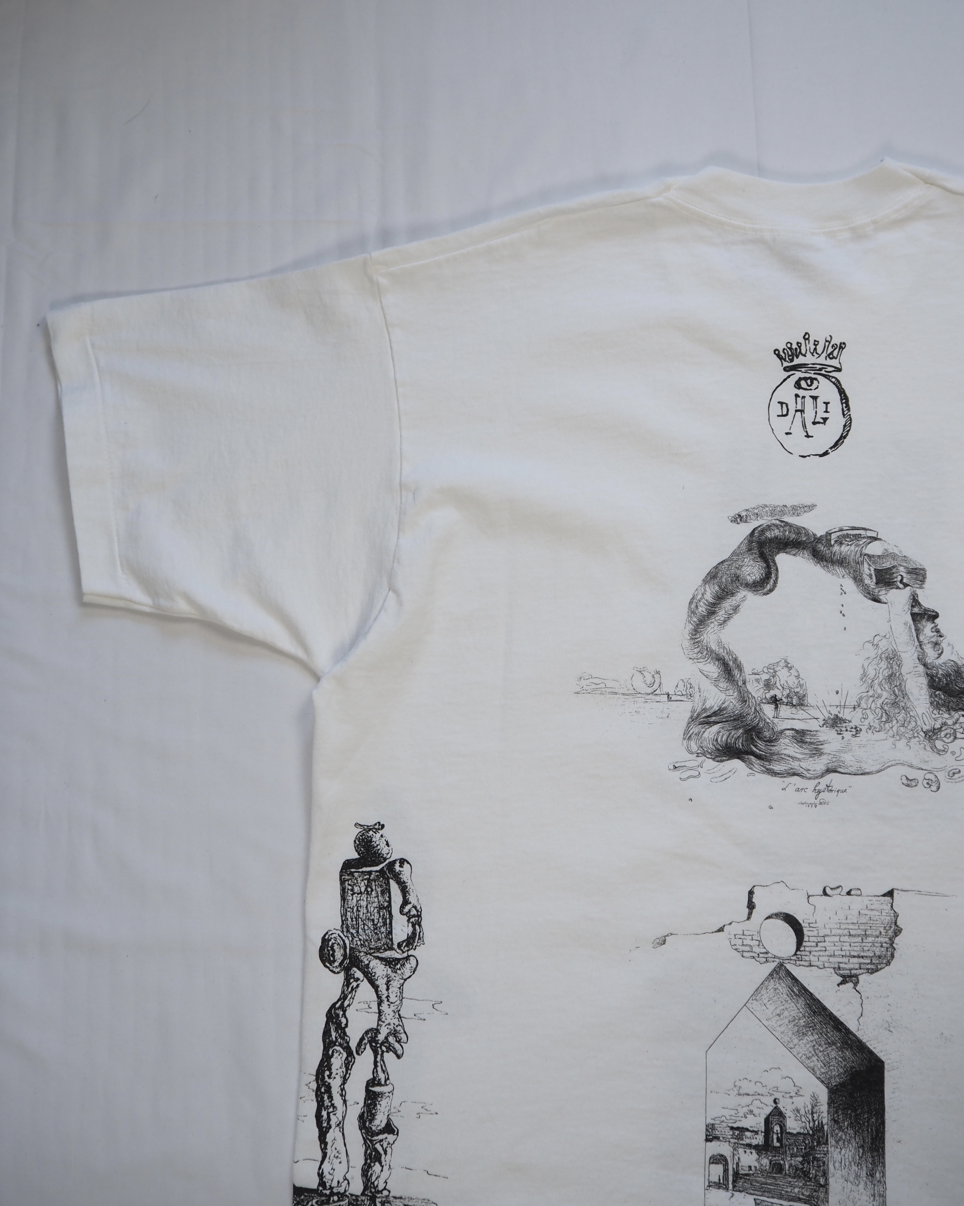 90's Fruits of the loom アートTシャツ ダリ 総柄プリント XL の画像 14