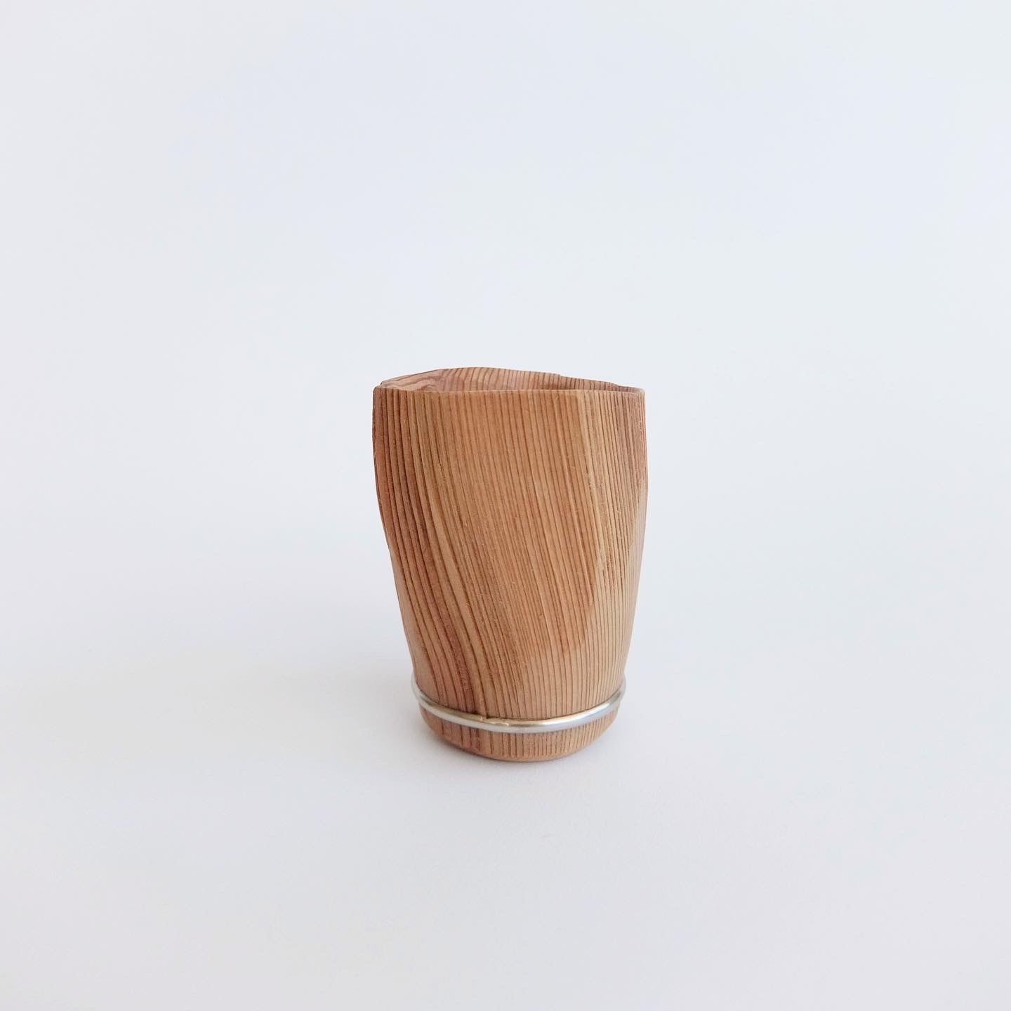 中川木工芸 比良工房 Connect 依り代 森の中で神宿る器 比叡山 杉 コップ型 G マザーレイクにありがとう実行委員会