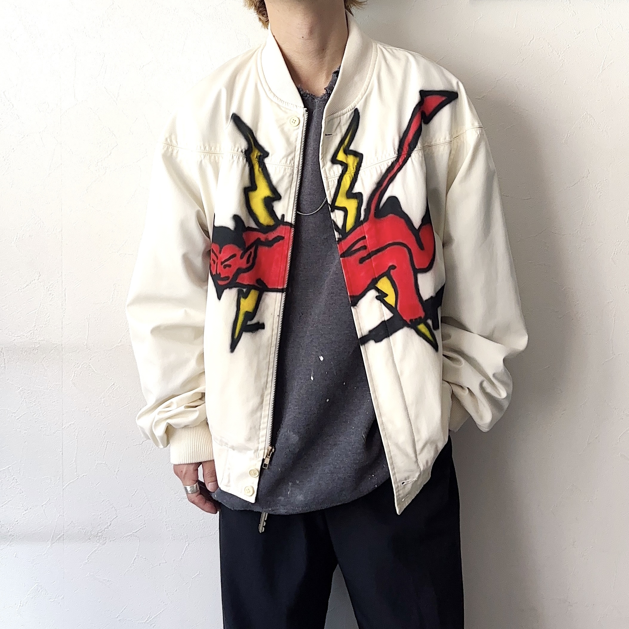 Vintage 80～90's【Par Four】"Red Devil" Airbrush Derby Jacket の画像 3